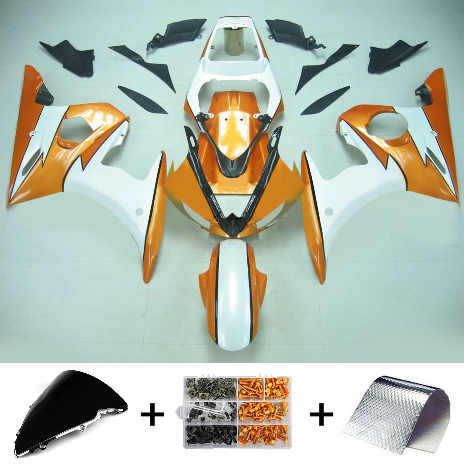 Kit de carénage Amotopart pour Yamaha YZF 600 R6 2003-2004 R6S 2006-2009