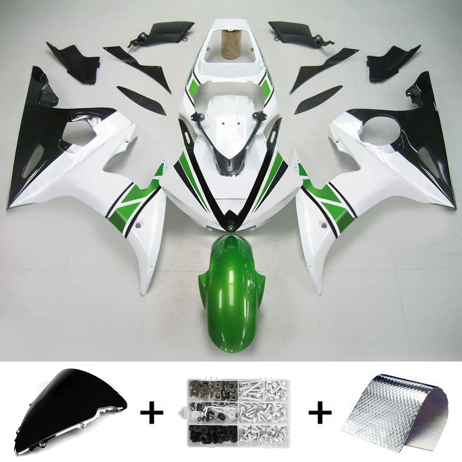 Kit de carénage Amotopart pour Yamaha YZF 600 R6 2003-2004 R6S 2006-2009