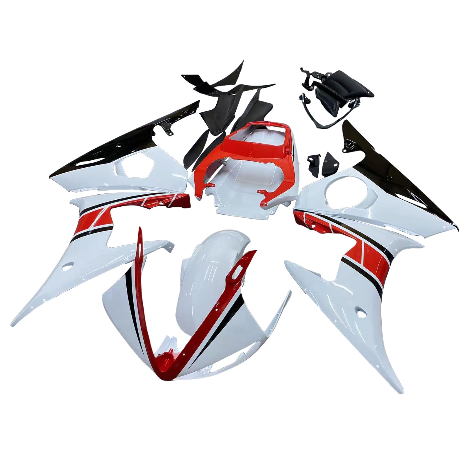 Amotopart Fairing Zestaw dla Yamaha YZF 600 R6 2003-2004 R6S 2006-2009
