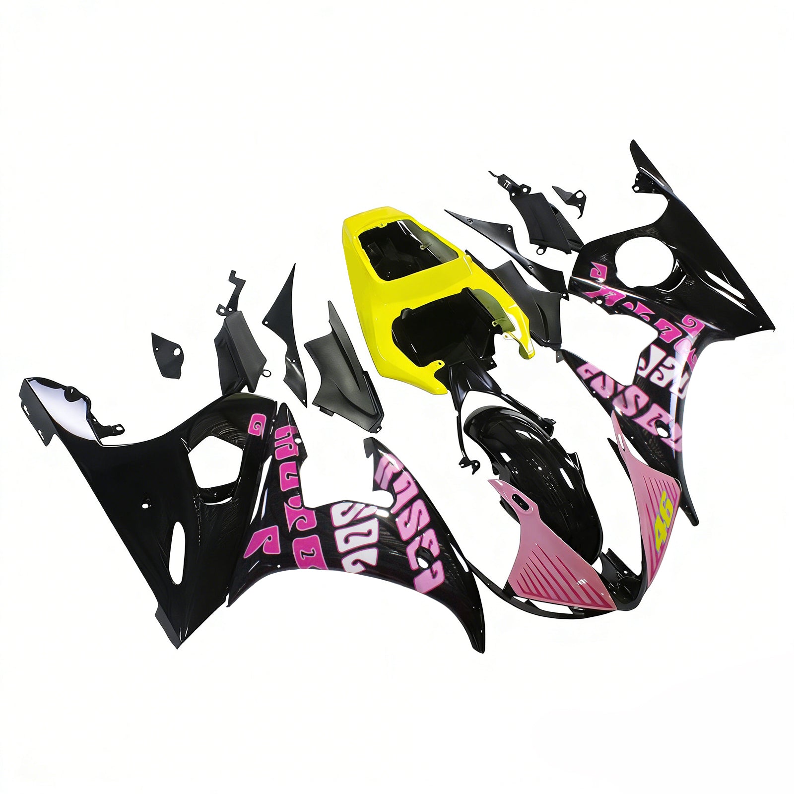 Kit de carénage Amotopart pour Yamaha YZF 600 R6 2003-2004 R6S 2006-2009