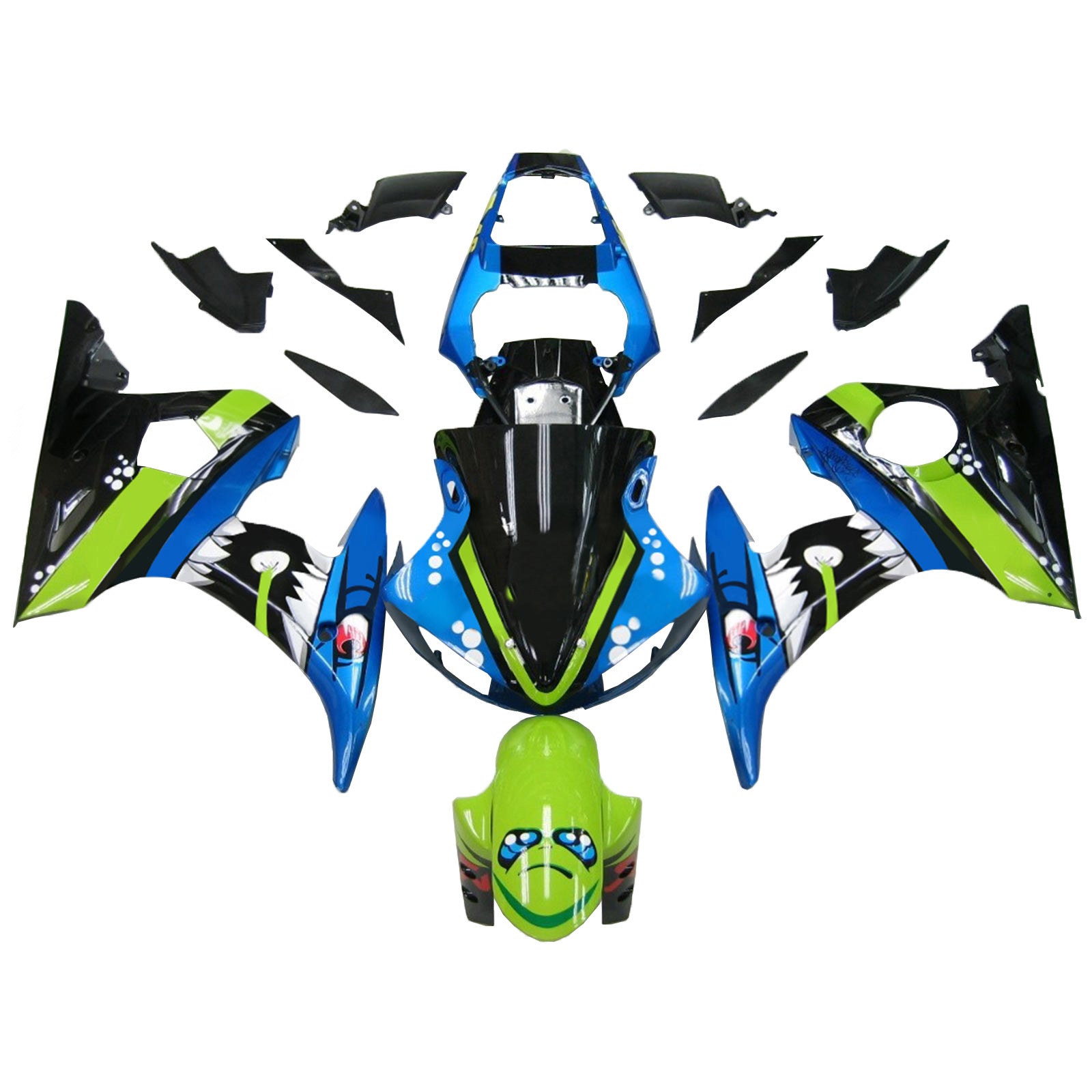 Kit de carénage Amotopart pour Yamaha YZF 600 R6 2003-2004 R6S 2006-2009