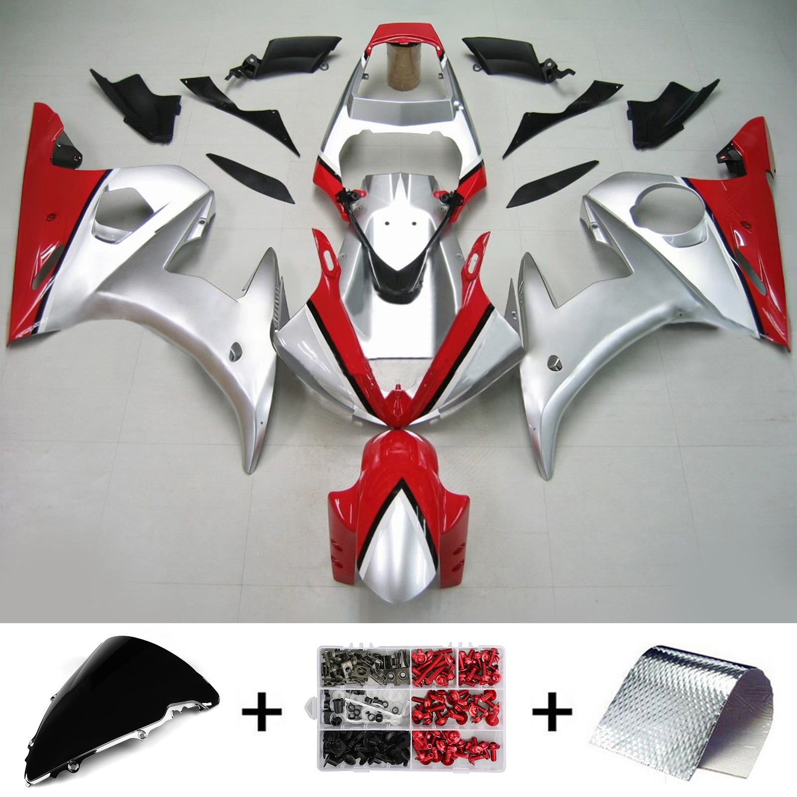 Kit de carénage Amotopart pour Yamaha YZF 600 R6 2003-2004 générique