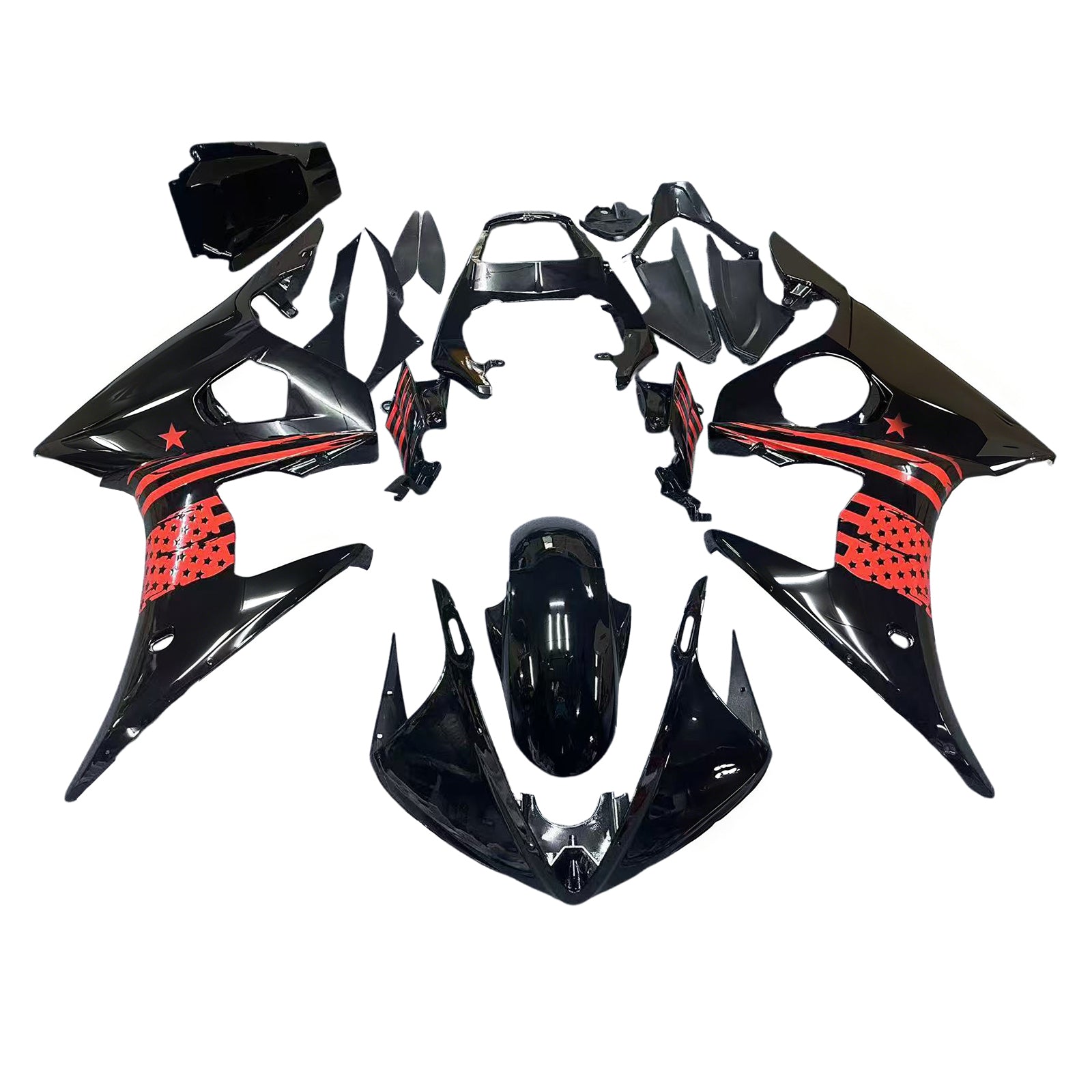 Kit de carénage Amotopart pour Yamaha YZF 600 R6 2003-2004 R6S 2006-2009