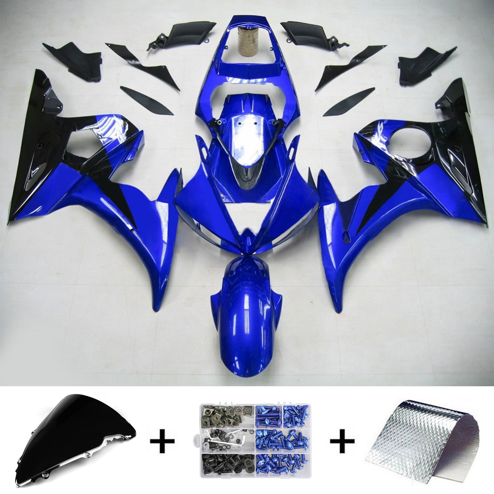 Kit de carénage IAmotopart pour Yamaha YZF 600 R6 2003-2004 générique