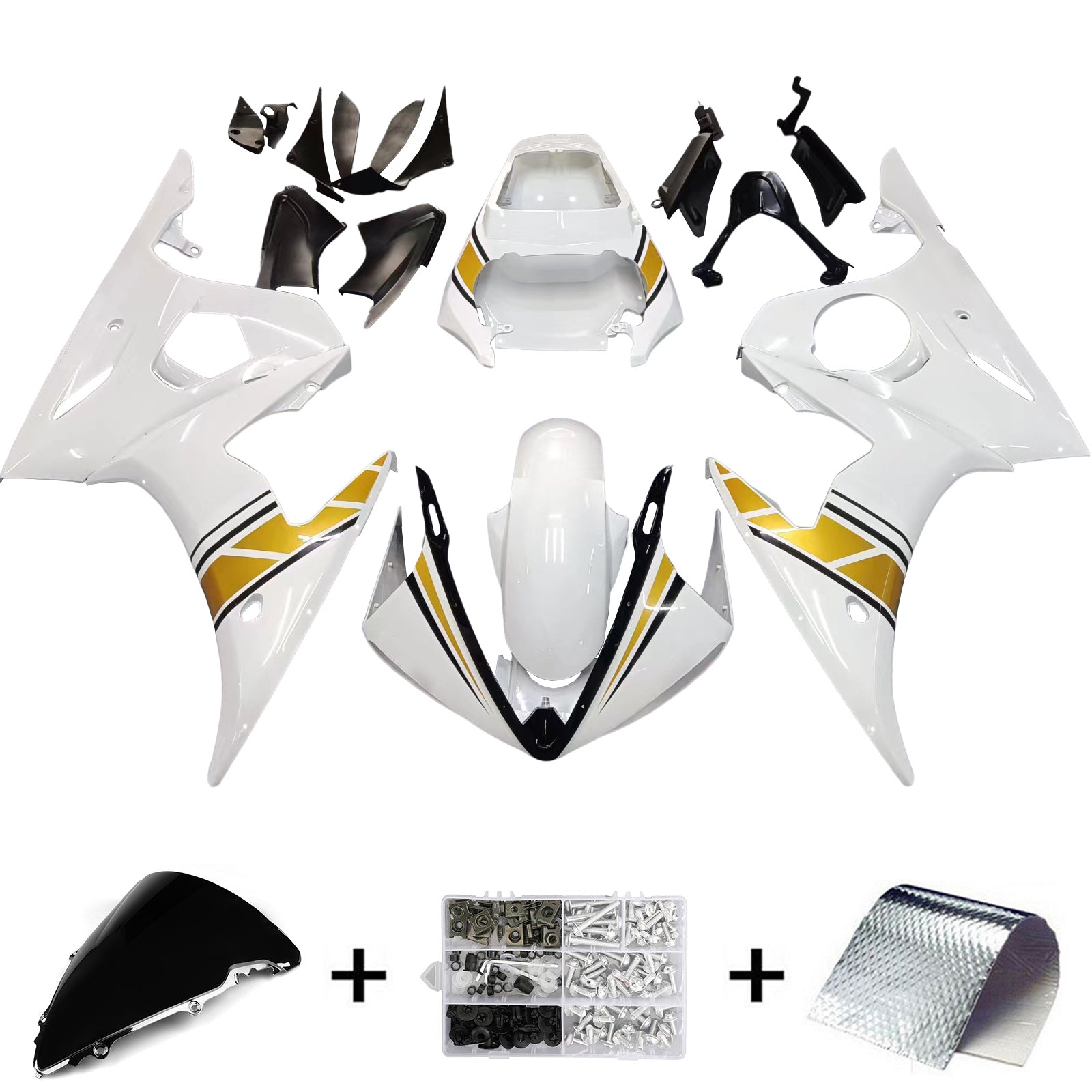Kit de carénage Amotopart pour Yamaha YZF 600 R6 2005 générique