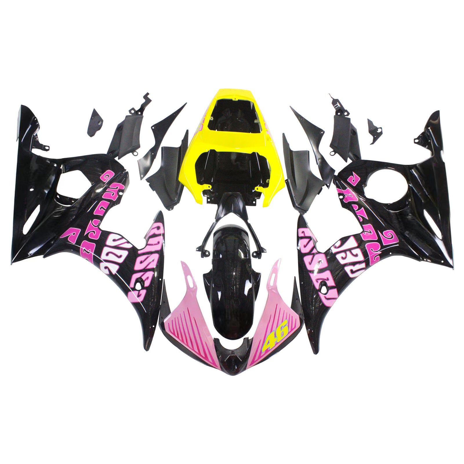 Kit de carénage Amotopart pour Yamaha YZF 600 R6 2005 générique