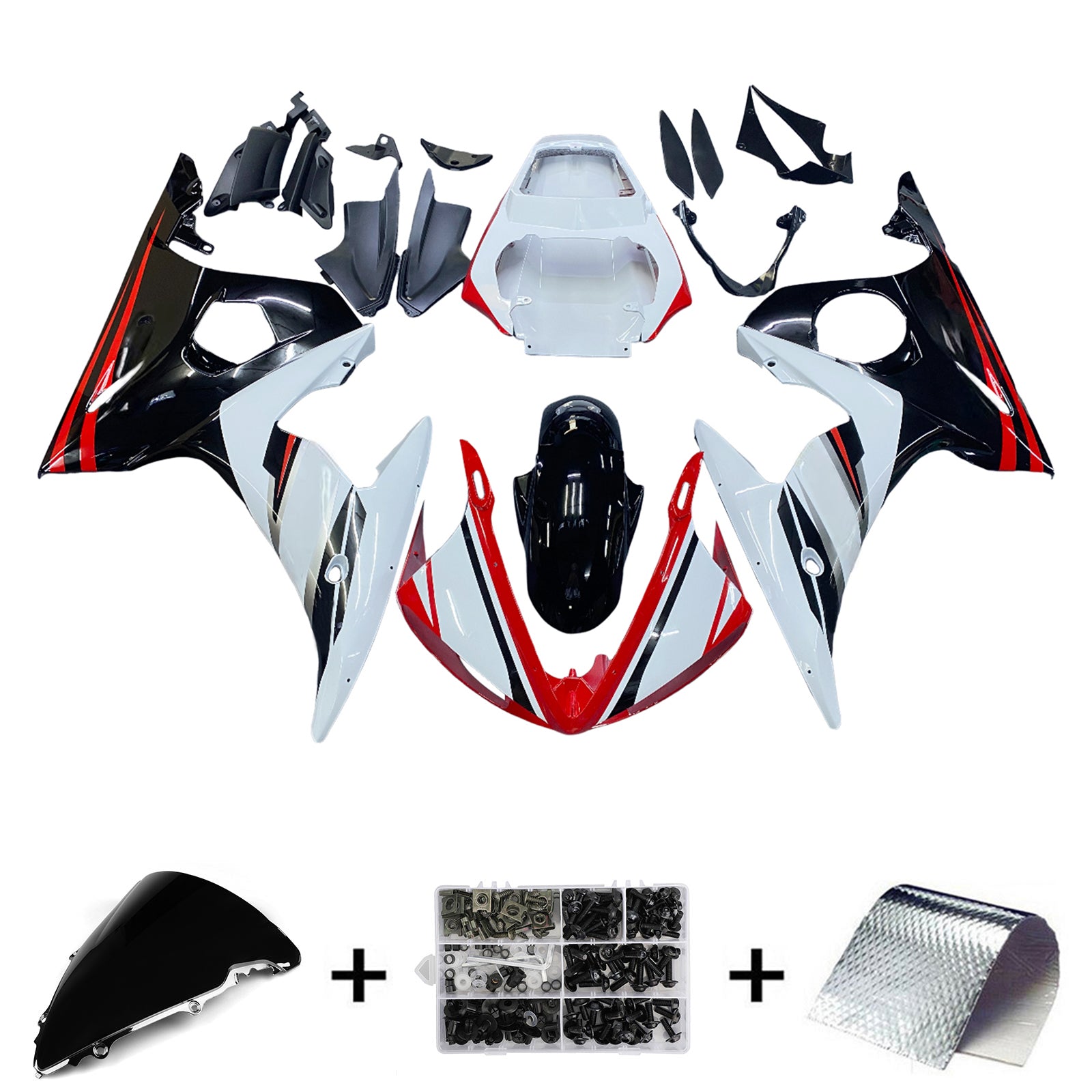 Kit de carénage Amotopart pour Yamaha YZF 600 R6 2005 générique