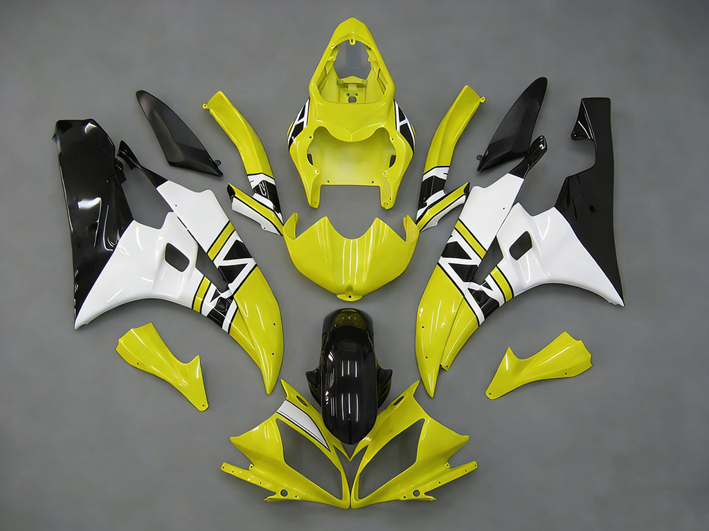Carénages Amotopart 2006-2007 Yamaha YZF-R6 Jaune Blanc Noir R6 Generic