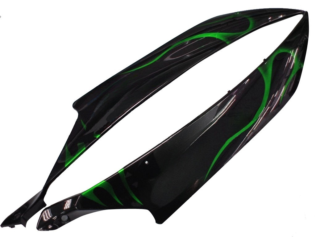 Amotopart stroomlijnkappen 2006-2007 Yamaha YZF-R6 zwart en groene vlam R6 generiek