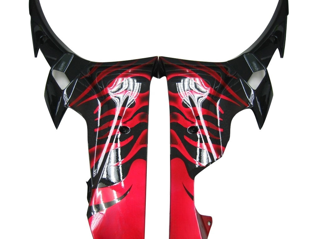 Ranges Amotopart 2006-2007 Yamaha YZF-R6 Črni in rdeči plamen R6 generic