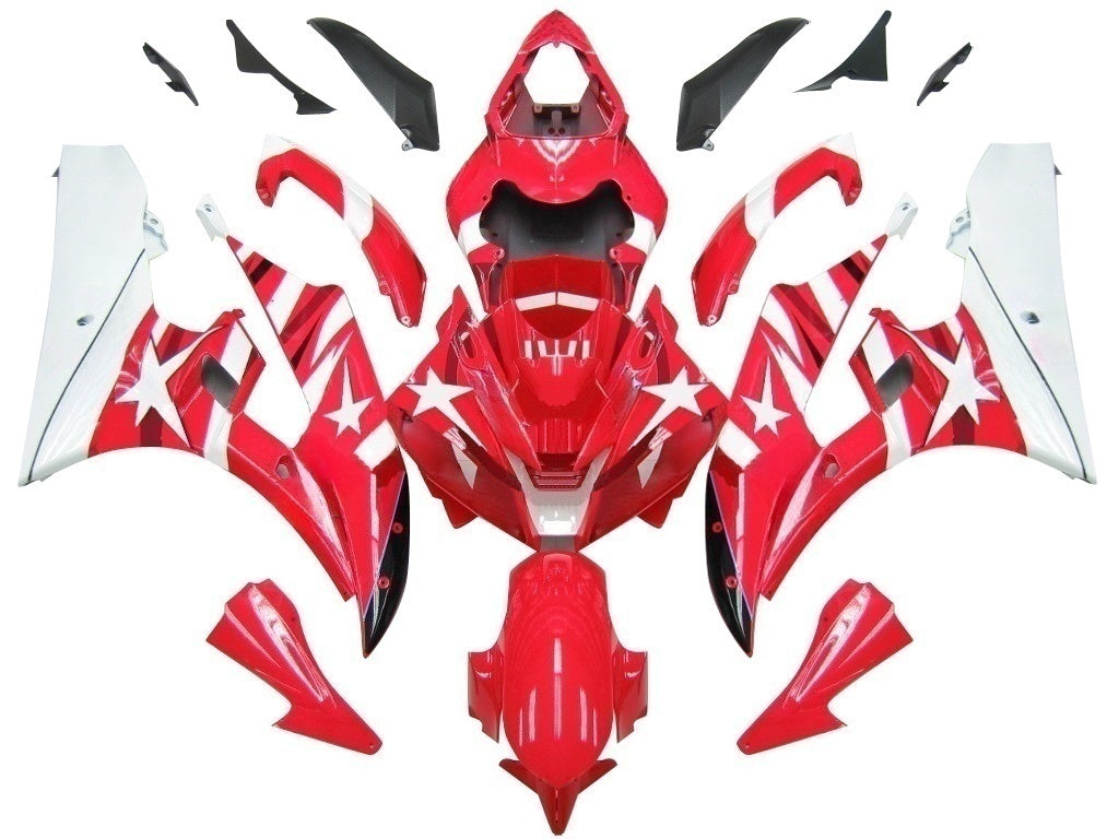 Carénages Amotopart 2006-2007 Yamaha YZF-R6 Red White Star FIAT R6 Generic