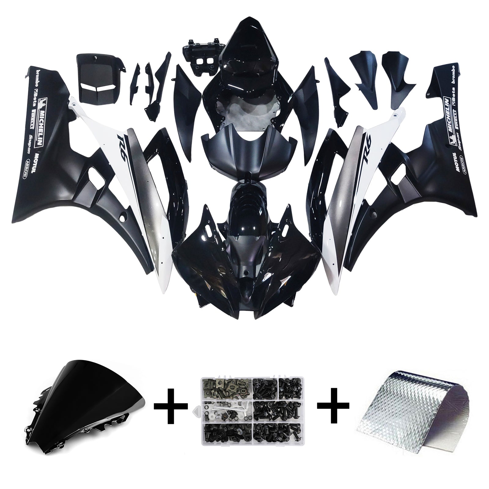 Kit Carenado Amotopart Para YAMAHA YZF R6 2006-2007 Genérico