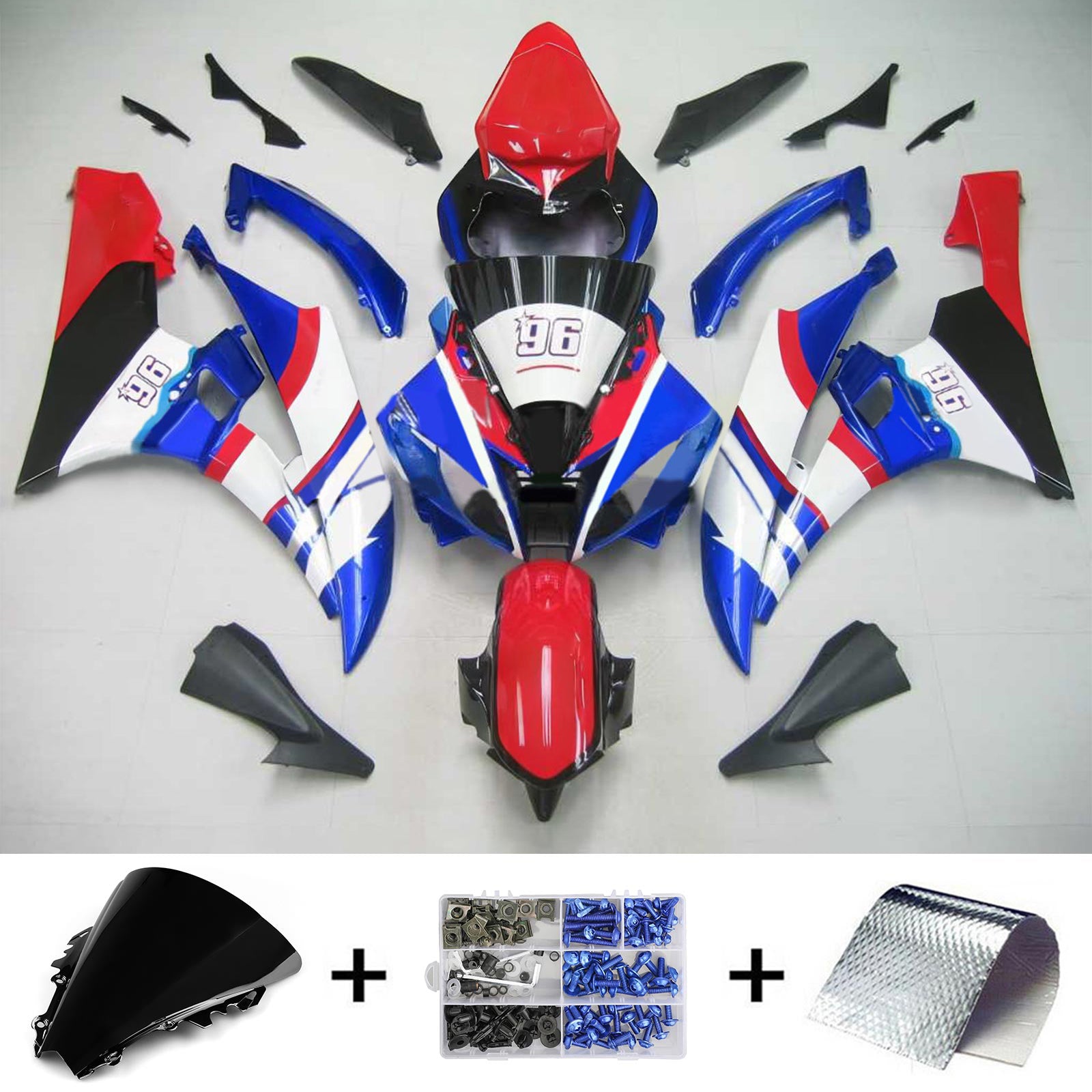 Kit de carénage Amotopart pour Yamaha YZF 600 R6 2006-2007 générique