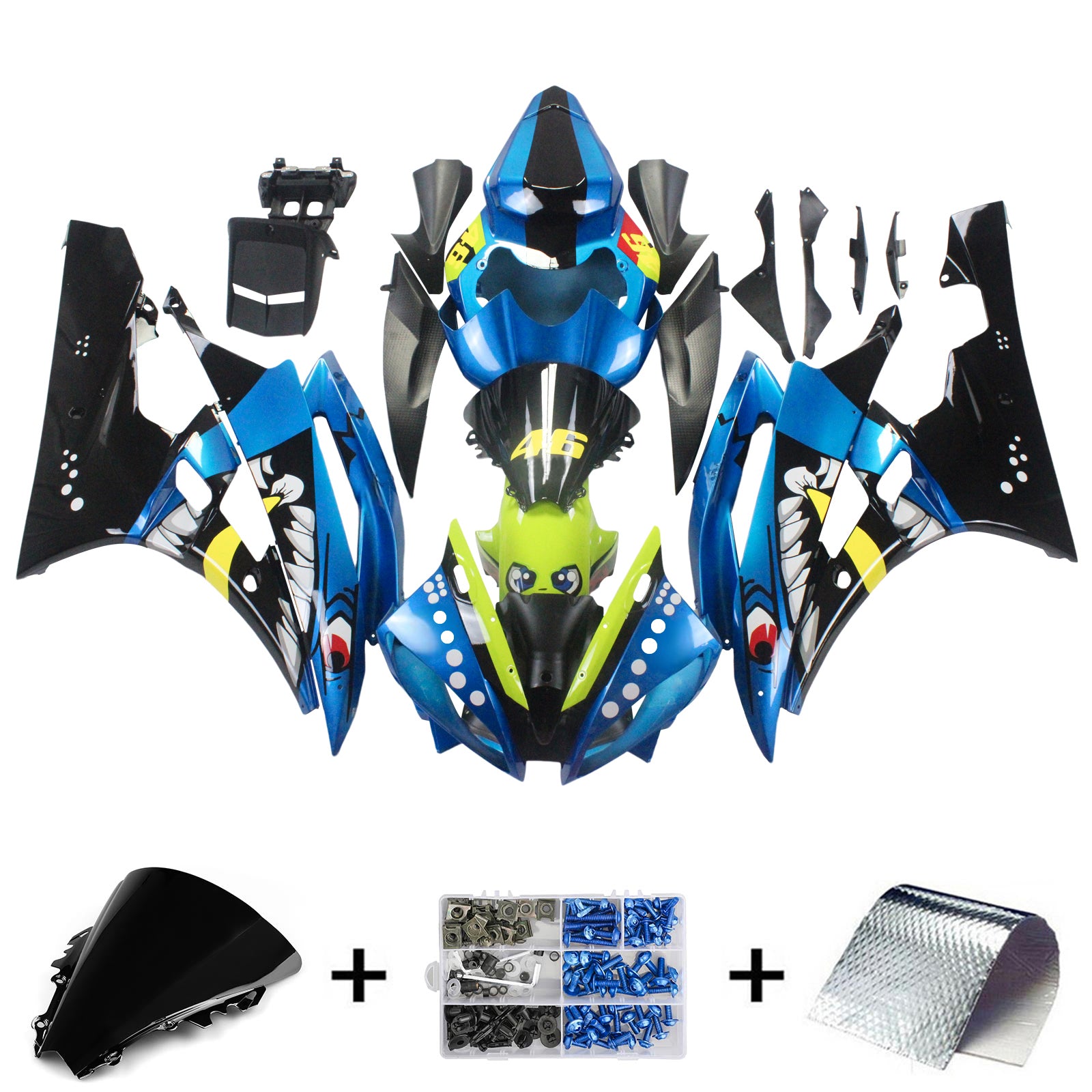 Kit de carénage Amotopart pour Yamaha YZF 600 R6 2006-2007 générique