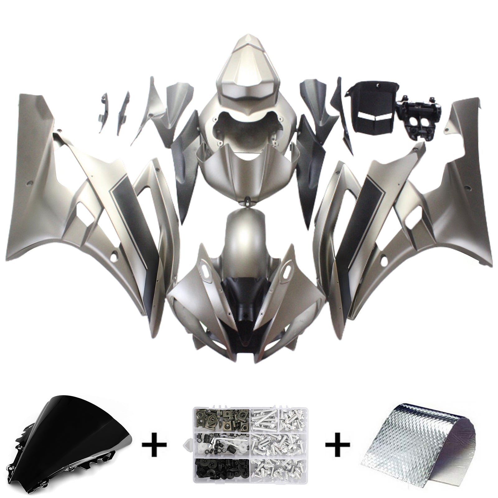 Kit de carénage par injection , carrosserie en plastique ABS Pour Yamaha YZF 600 R6 2006-2007
