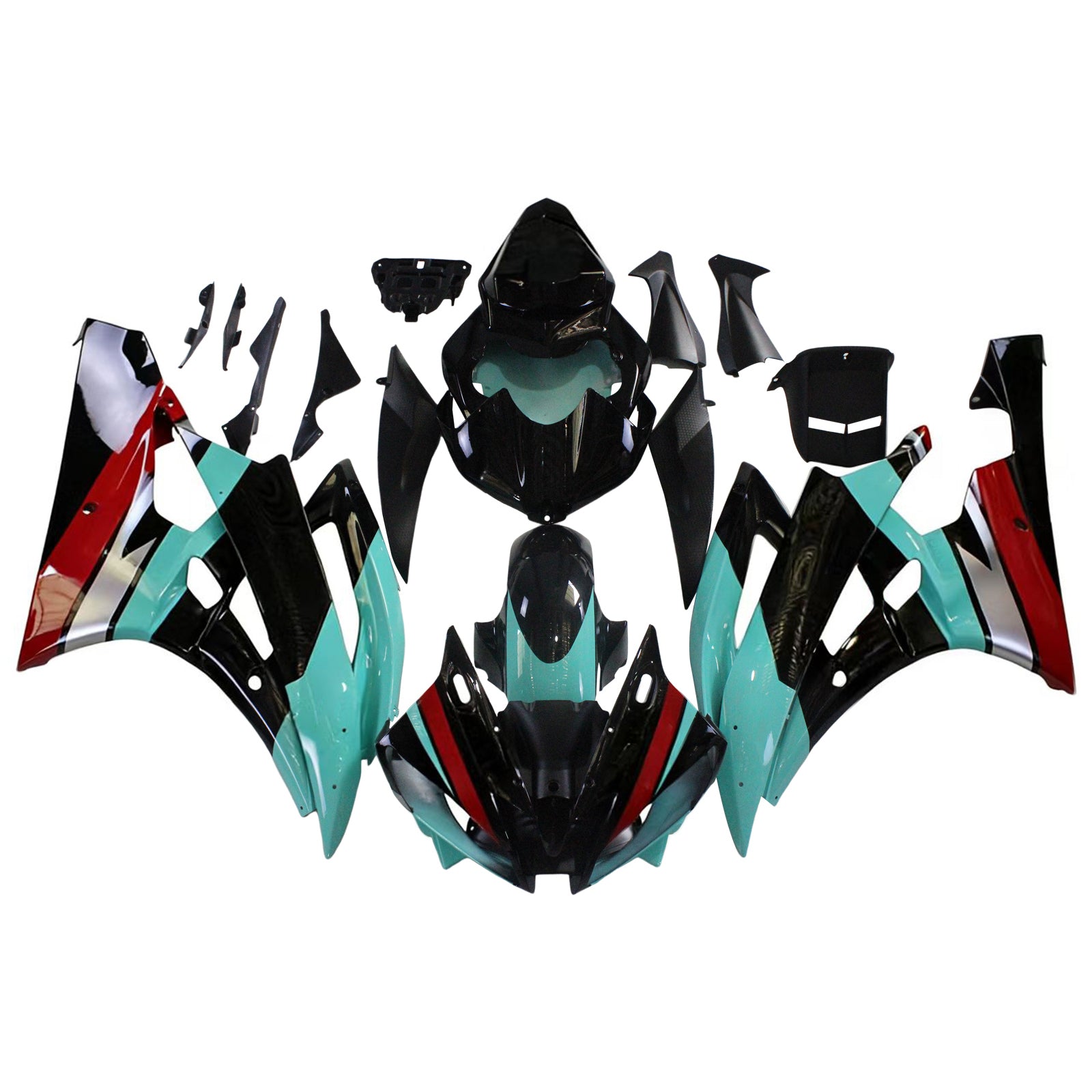 Amotopart Yamaha YZF 600 R6 2006-2007 Kit Carrosserie plastični abs