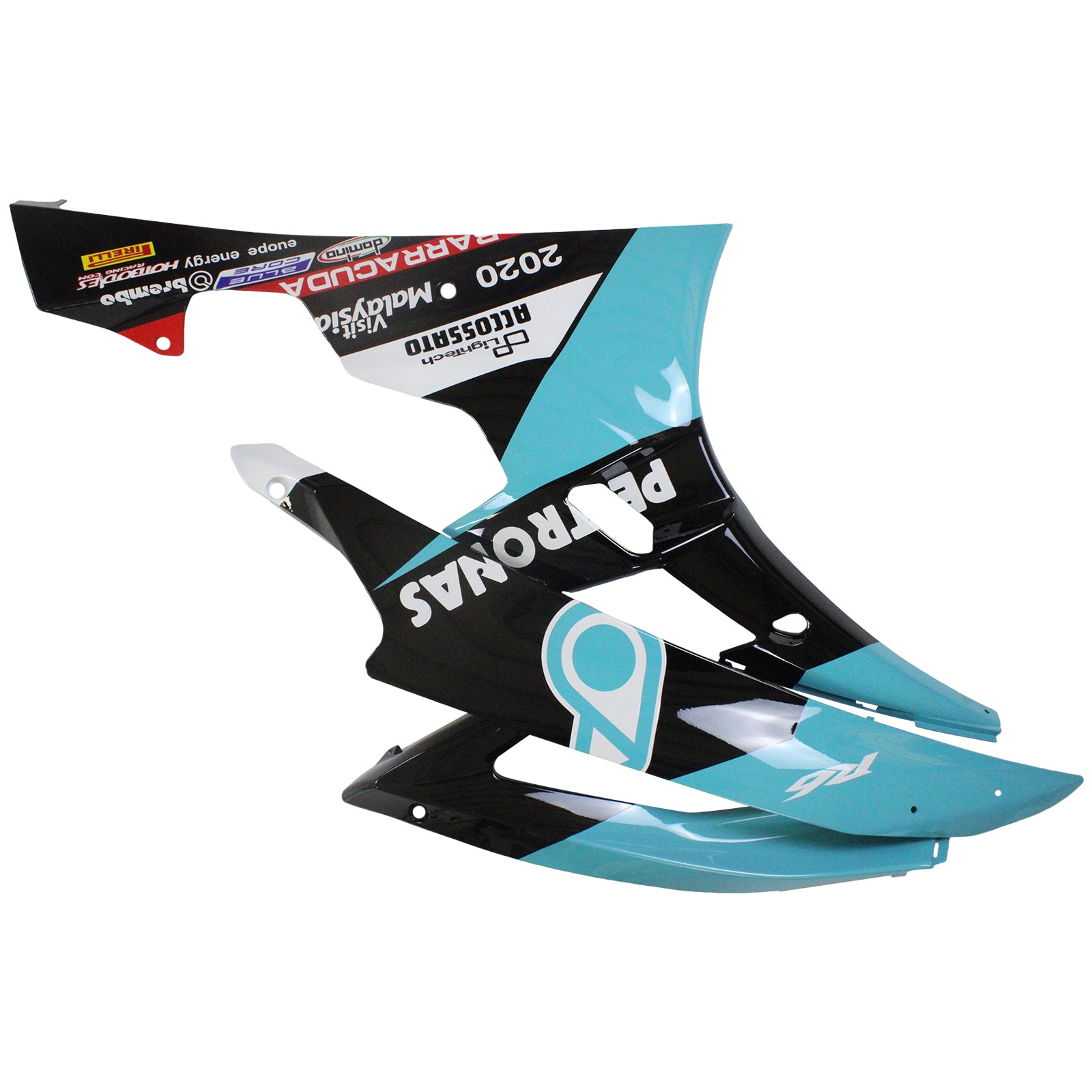 Amotopart Yamaha YZF 600 R6 2006-2007 Kit Carénage Carrosserie Plastique ABS