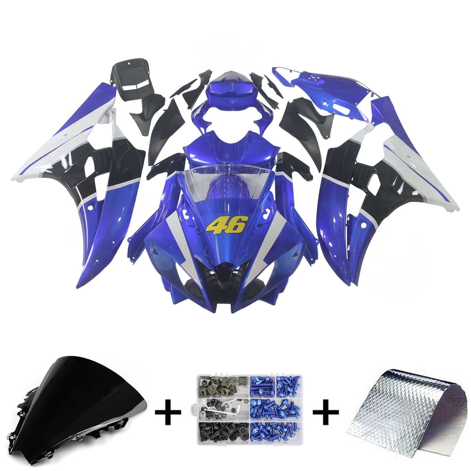 Amotopart Yamaha YZF 600 R6 2006-2007 Kit Carrosserie Plastic Abs