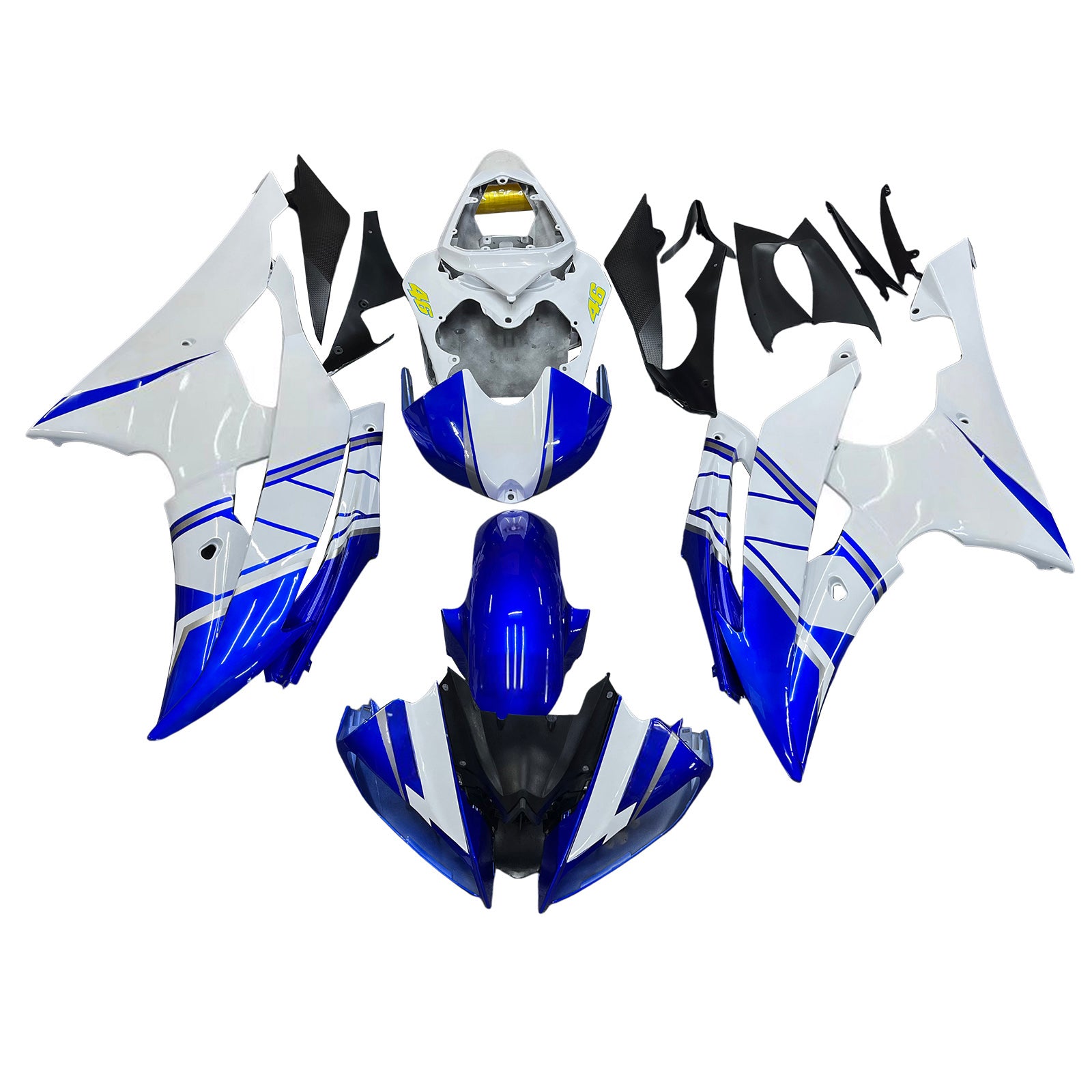 Owiewki Amotopart 2008-2016 Yamaha YZF-R6 Biało-Niebieskie No.46 FIAT R6 Generic