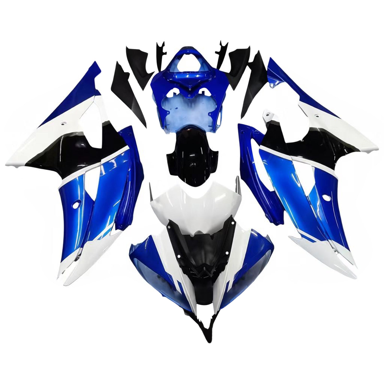 2008-2016 Yamaha Yzf 600 R6 Kit de camerage d'injection Bodywork Plastic Abs