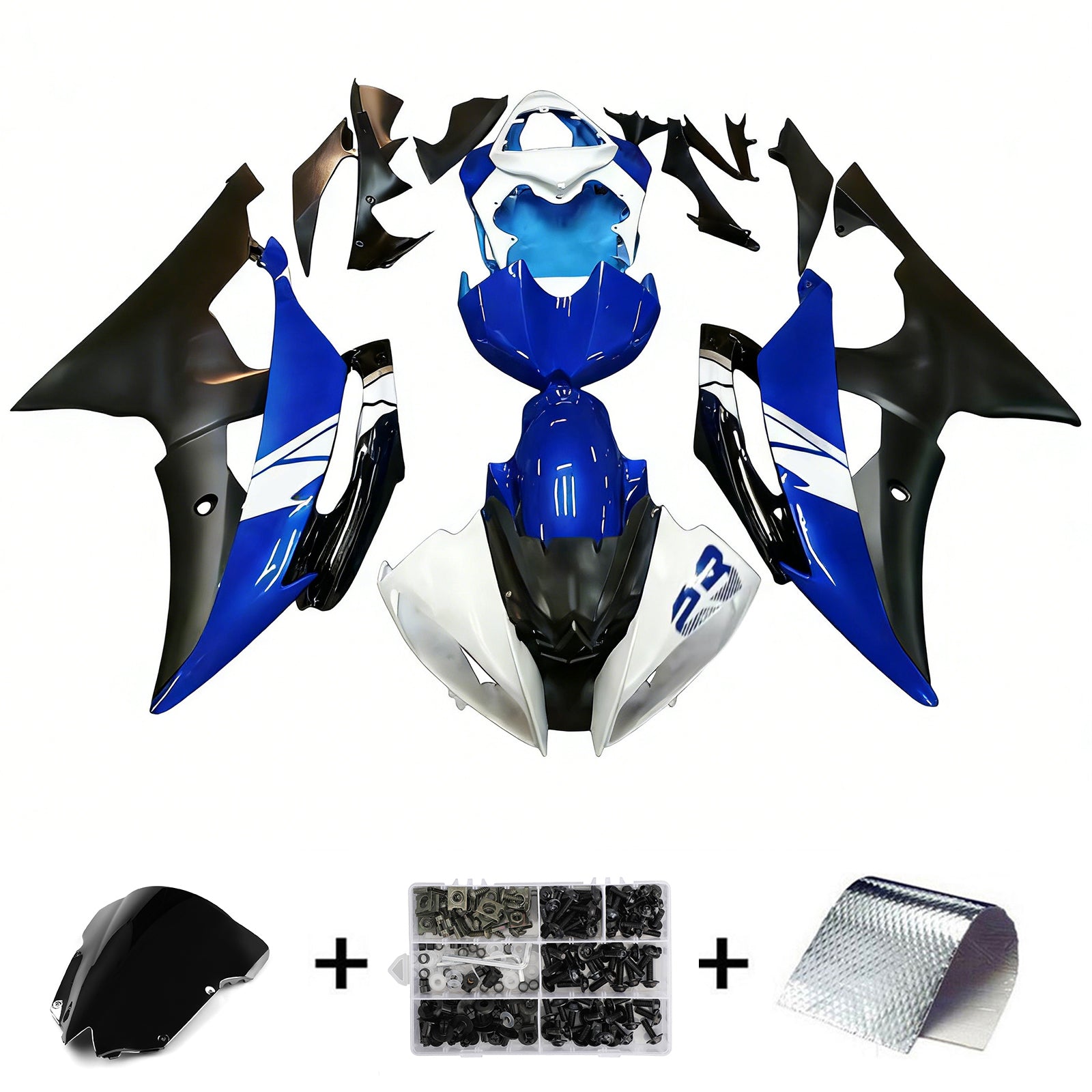 Injection Fairing Kit Bodywork Plastic ABS fit For Yamaha YZF 600 R6 2008-2016