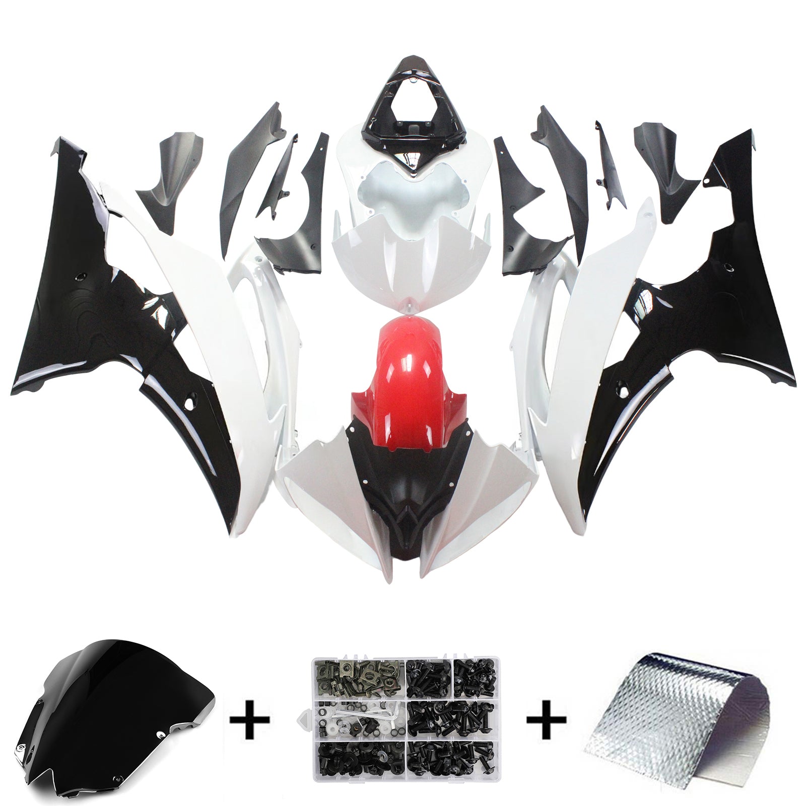 Kit de carénage Amotopart pour Yamaha YZF 600 R6 2008-2016 générique