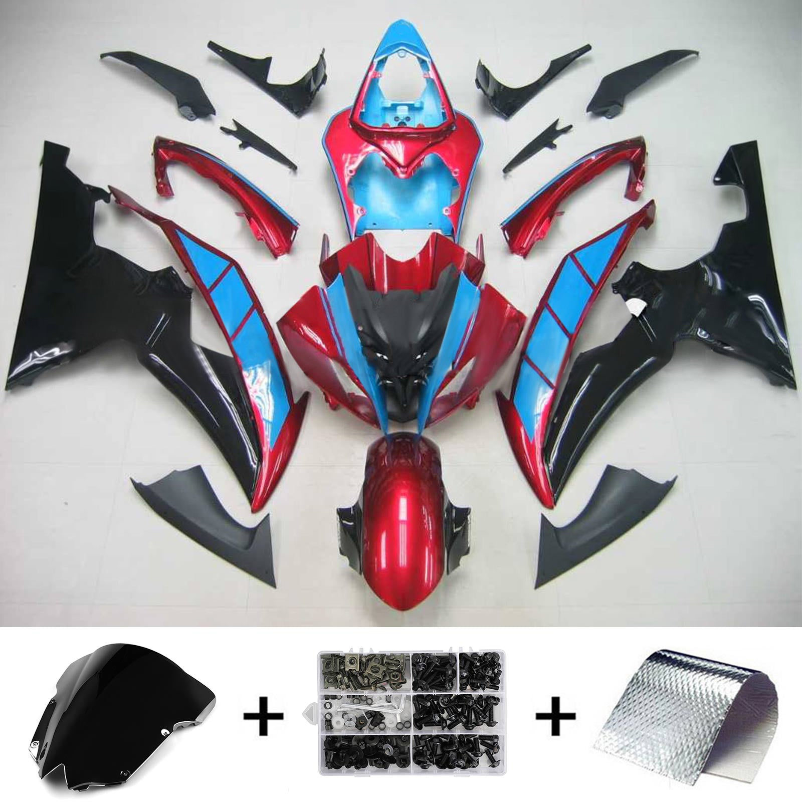 Kit de carénage Amotopart pour Yamaha YZF 600 R6 2008-2016 générique