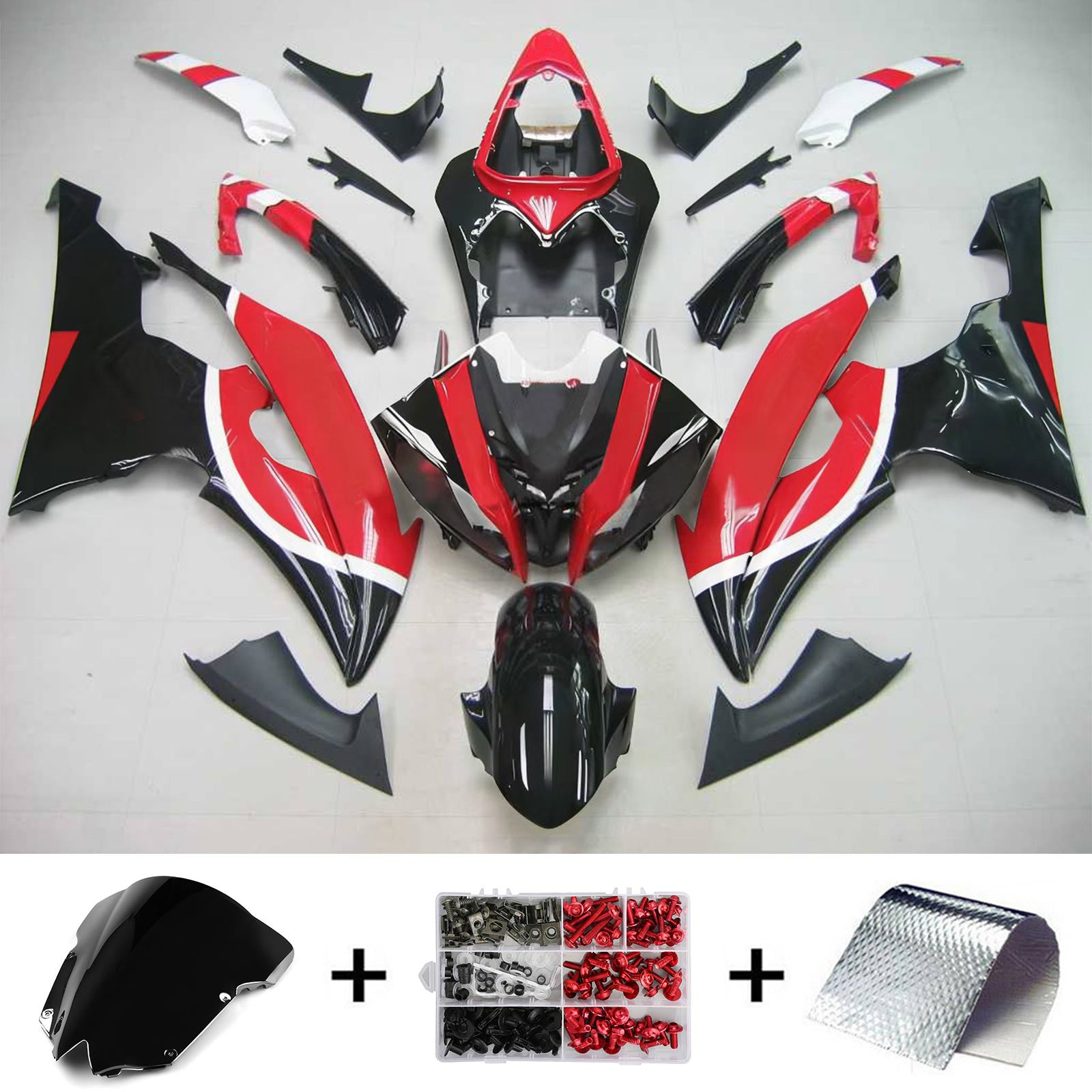 Kit de carénage Amotopart pour Yamaha YZF 600 R6 2008-2016 générique