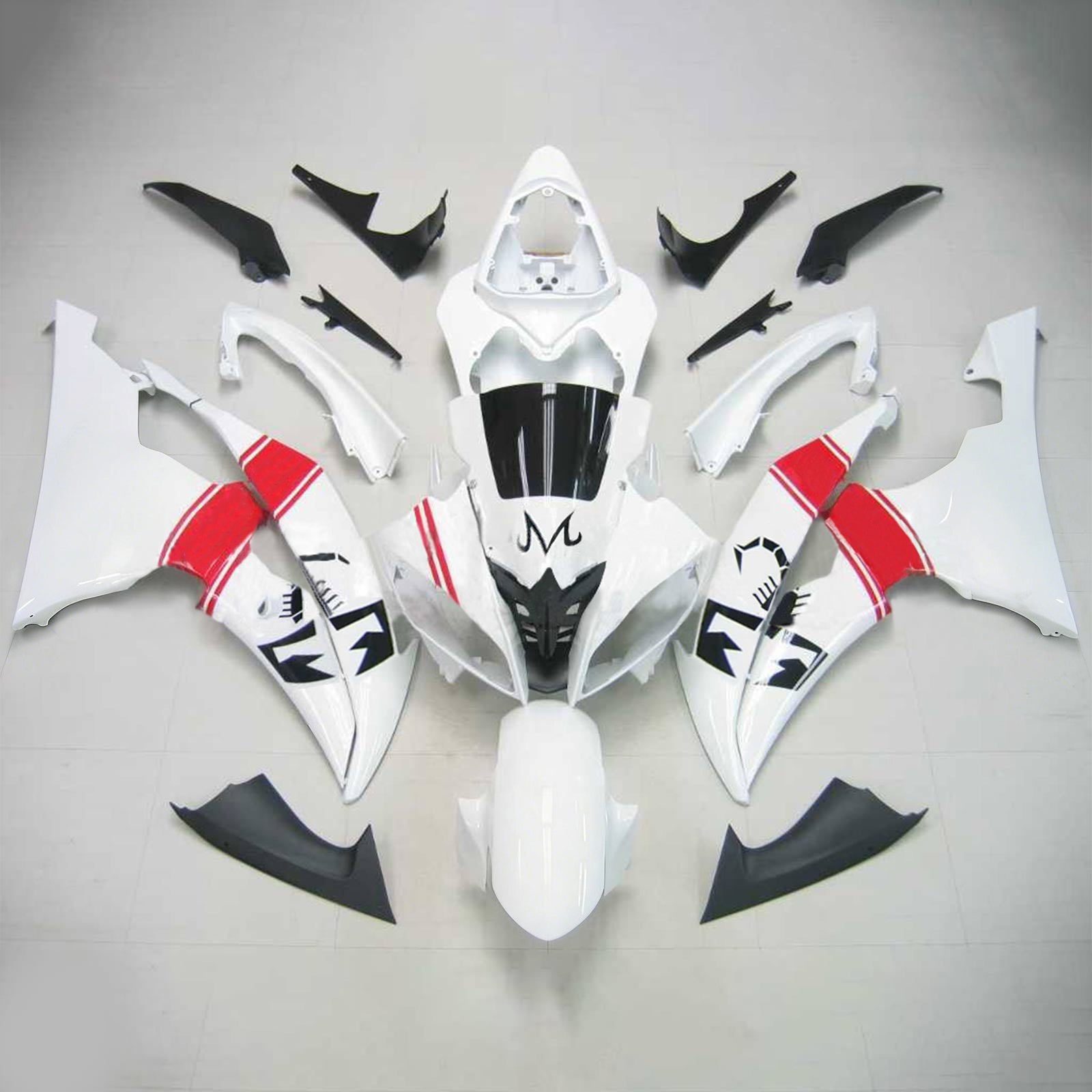 Kit de carénage Amotopart pour Yamaha YZF 600 R6 2008-2016 générique
