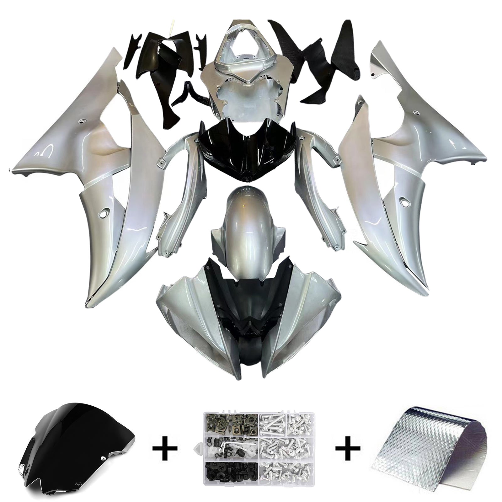 Kit de carénage Amotopart pour Yamaha YZF 600 R6 2008-2016 générique