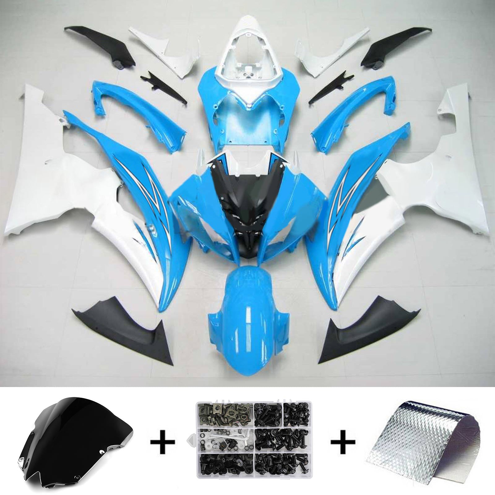 Kit de carénage Amotopart pour Yamaha YZF 600 R6 2008-2016 générique