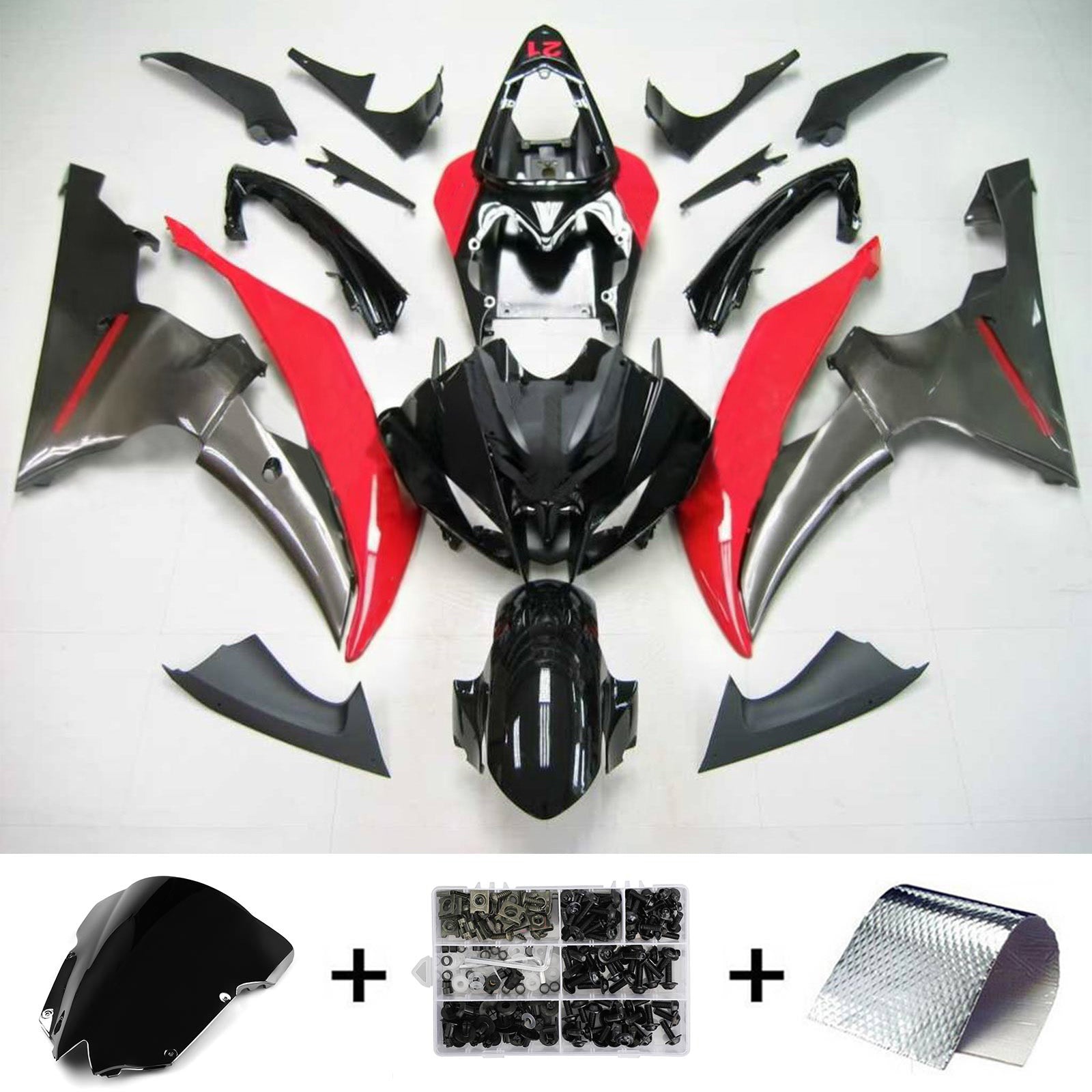 Kit de carénage Amotopart pour Yamaha YZF 600 R6 2008-2016 générique