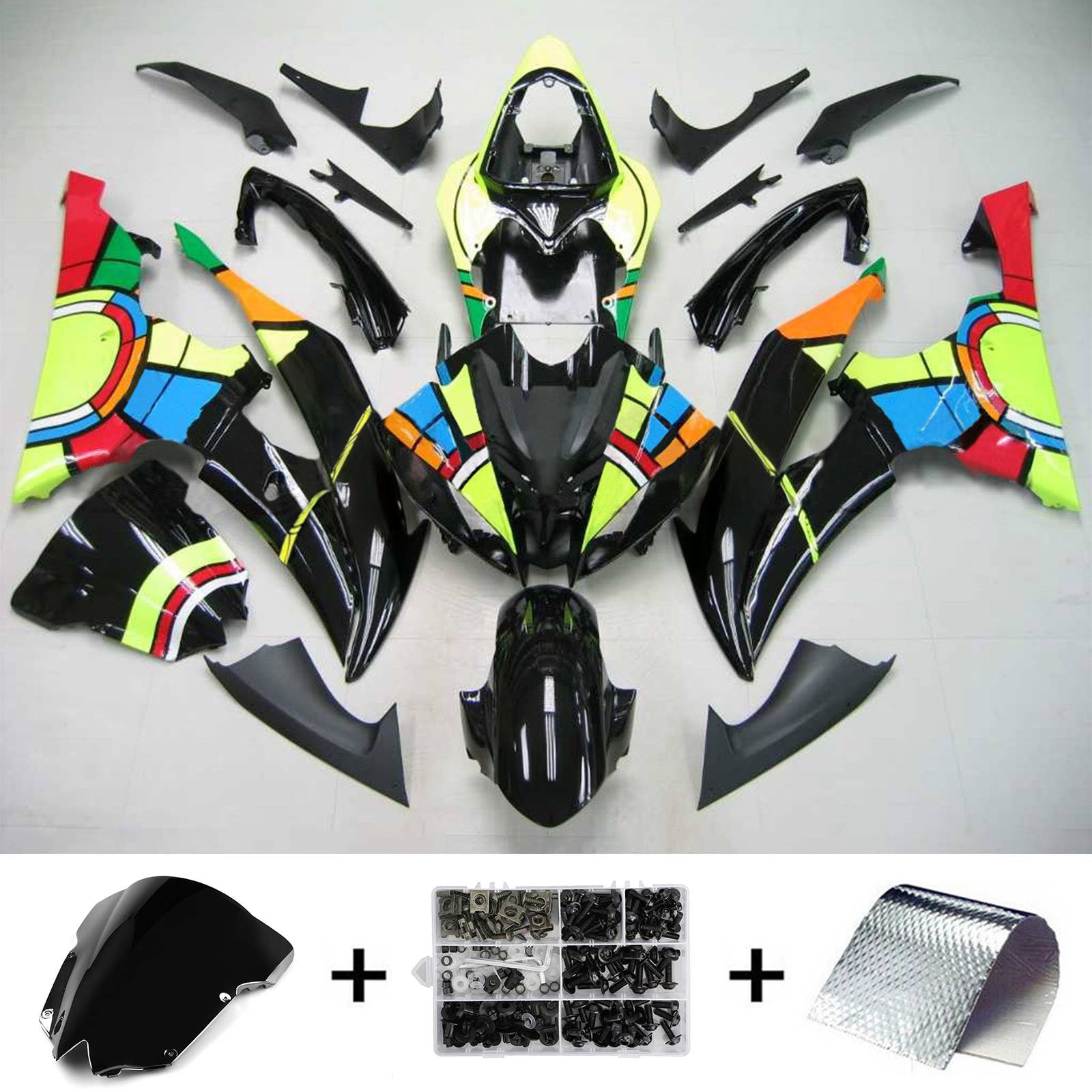 Kit de carénage Amotopart pour Yamaha YZF 600 R6 2008-2016 générique