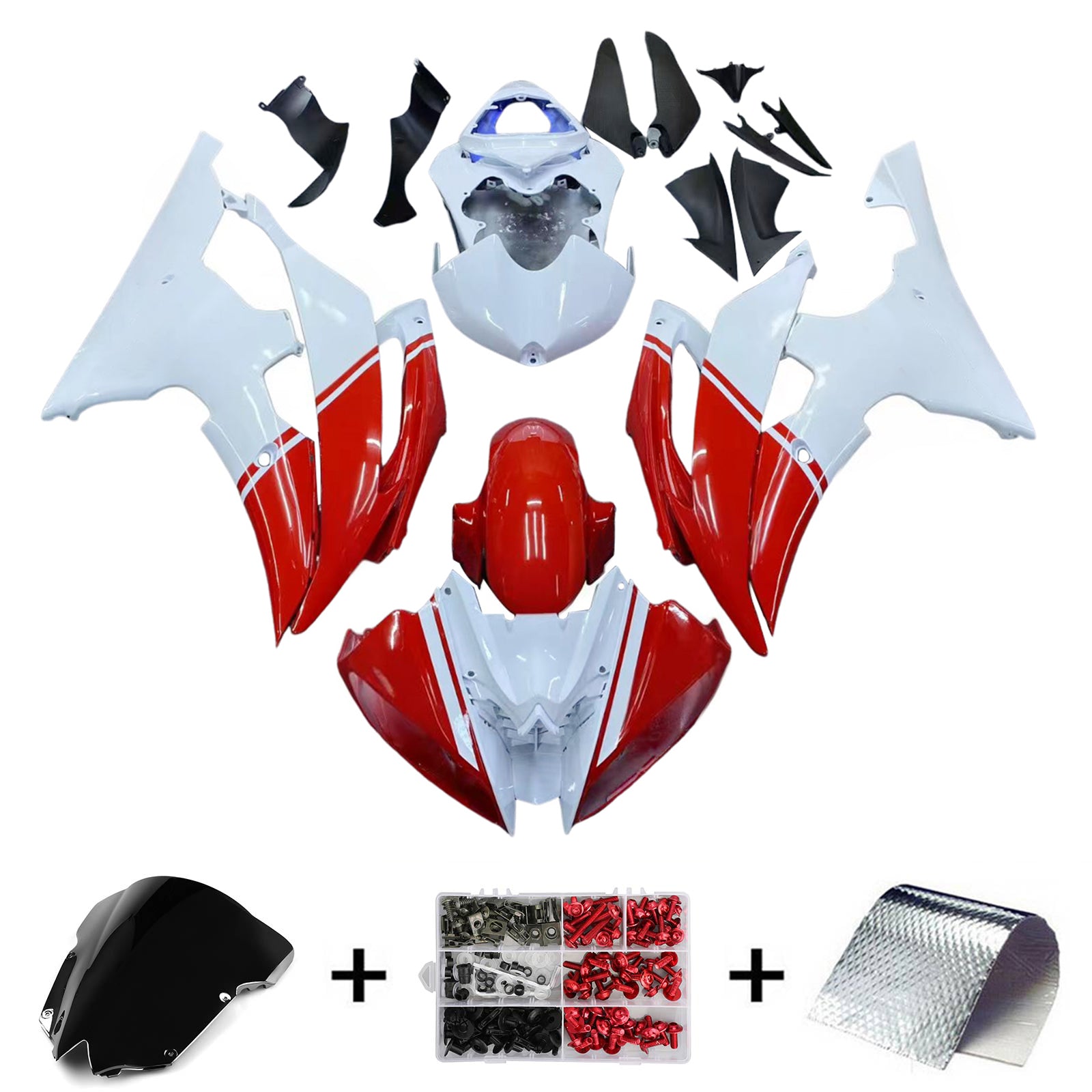 Kit de carénage Amotopart pour Yamaha YZF 600 R6 2008-2016 générique