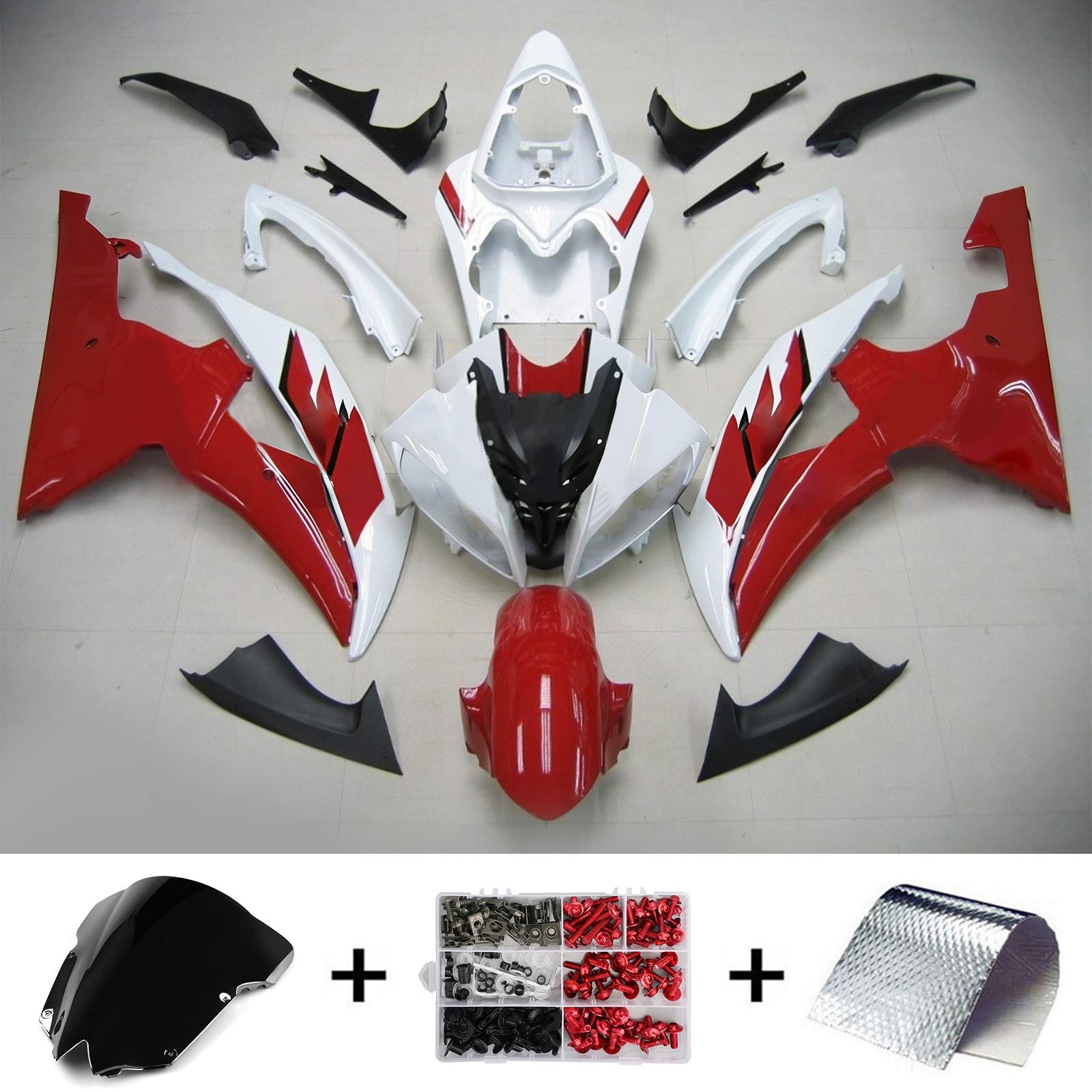 Kit de carénage Amotopart pour Yamaha YZF 600 R6 2008-2016 générique