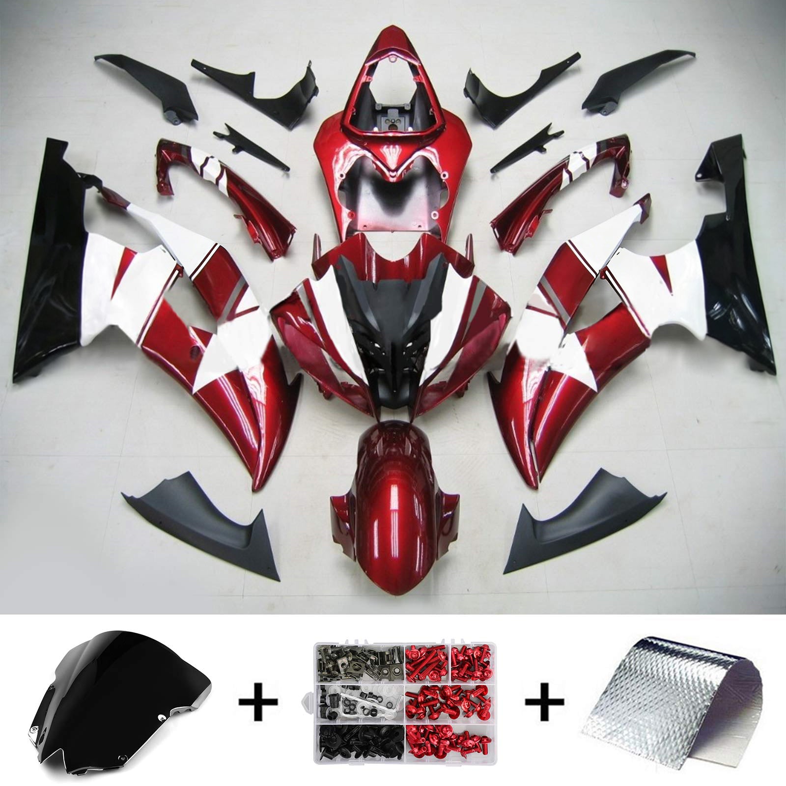 Kit de carénage Amotopart pour Yamaha YZF 600 R6 2008-2016 générique