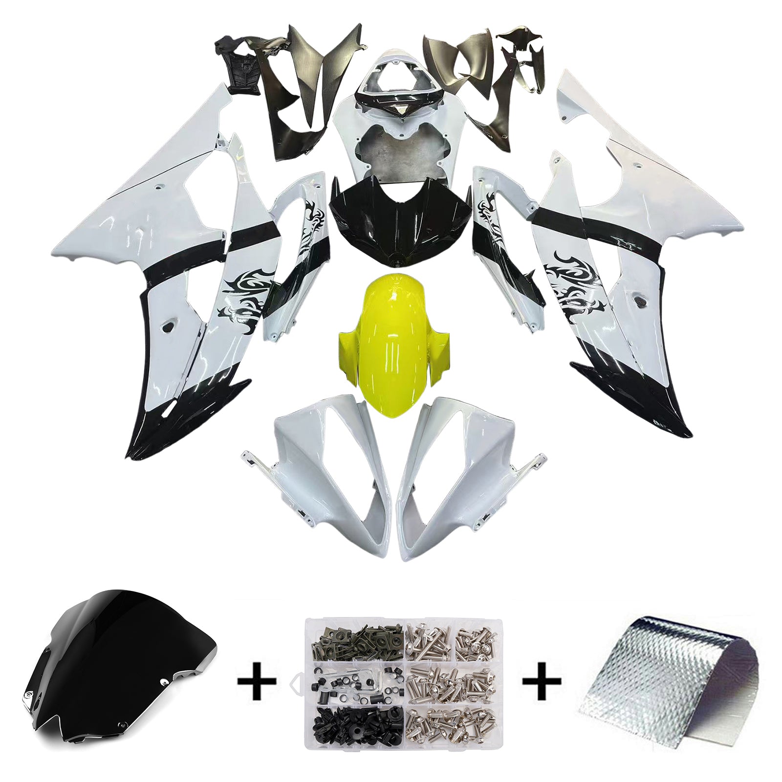 Kit de carénage en plastique ABS pour Yamaha YZF 600 R6 2008-2016