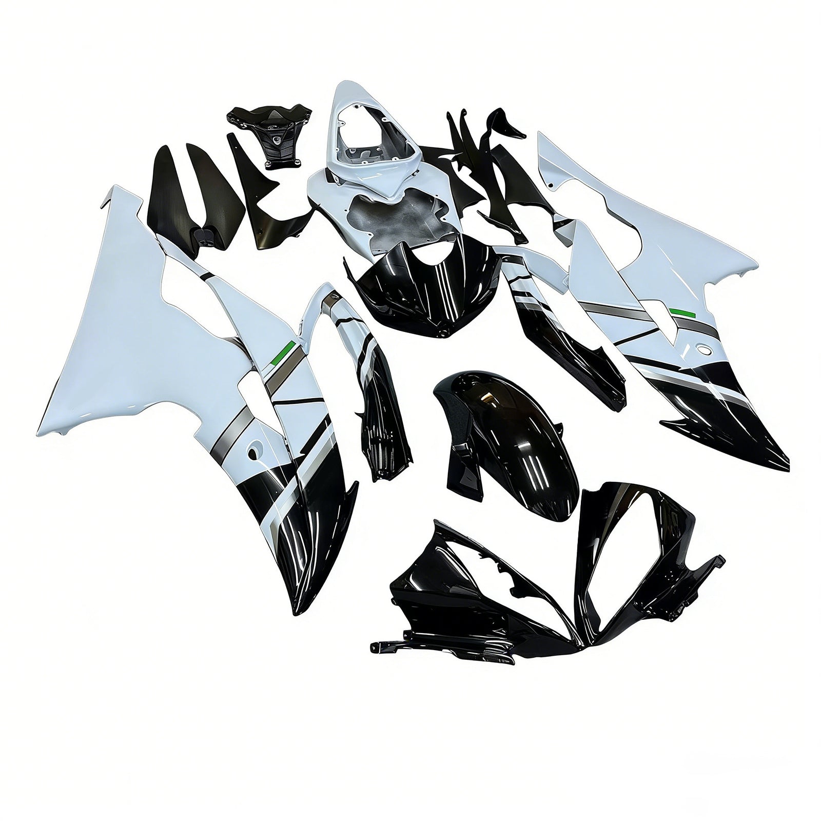 Amotopart Yamaha YZF 600 R6 2008-2016 Kit Carénage Carrosserie Plastique ABS
