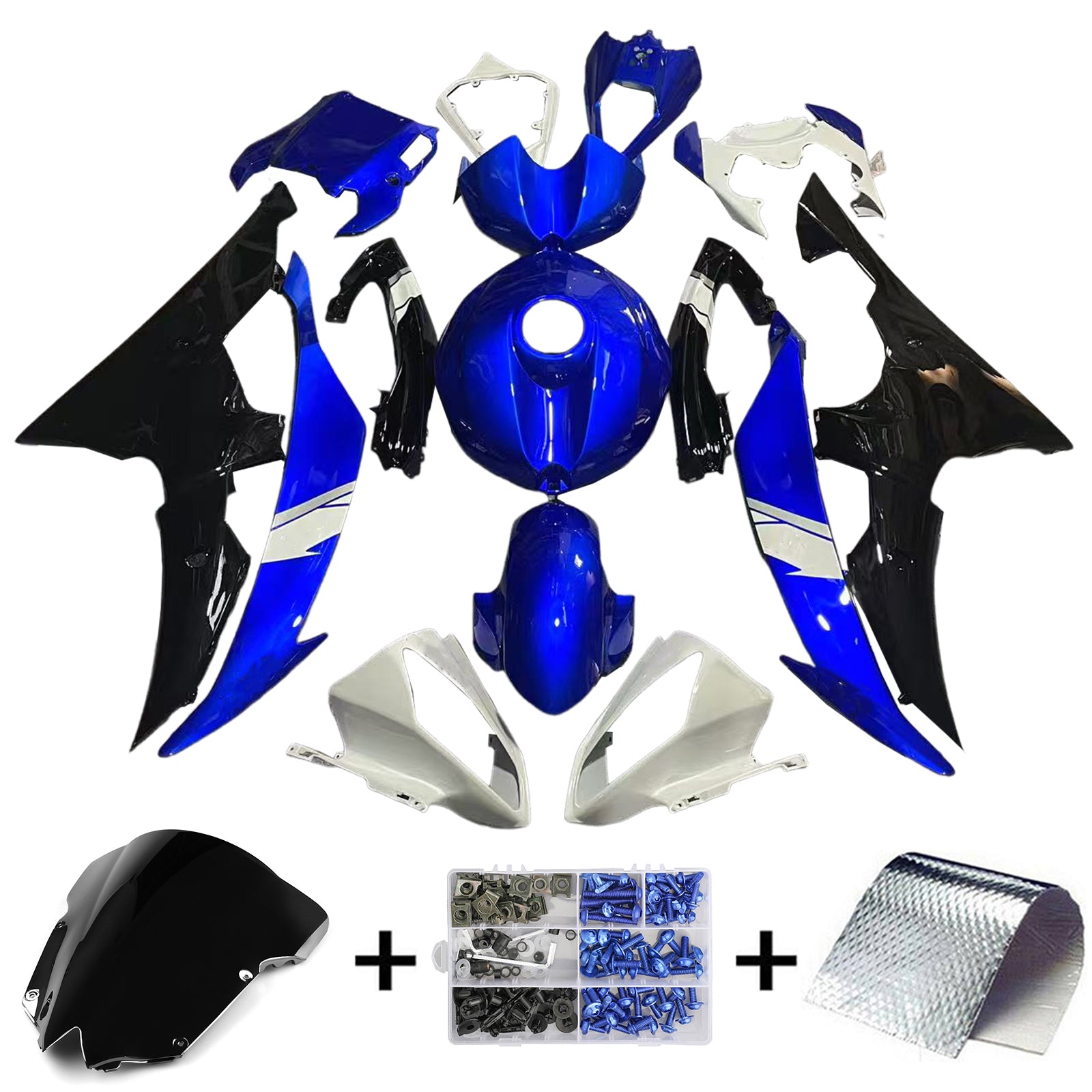Amotopart Yamaha YZF 600 R6 2008-2016 ABS muovinen korin suojasarja