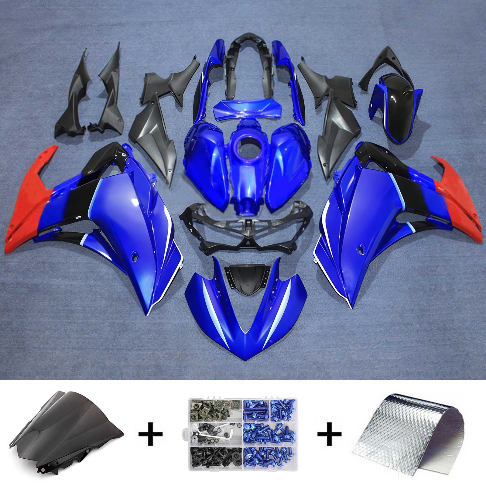 Kit de carenado Amotopart para Yamaha YZF-R3 2014-2018 R25 2015-2017 Genérico