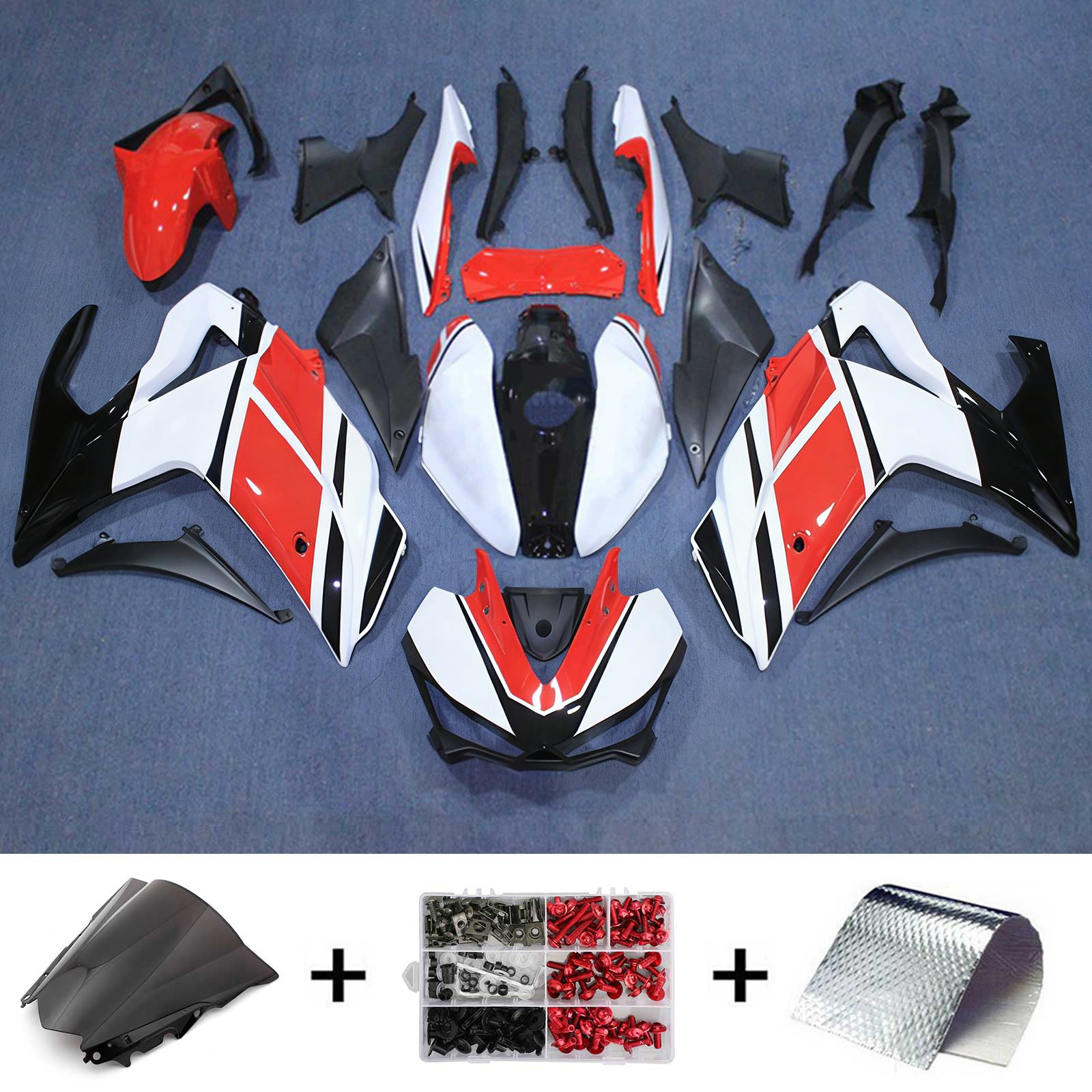 Kit de carénage Amotopart pour Yamaha YZF-R3 2014-2018 R25 2015-2017 générique