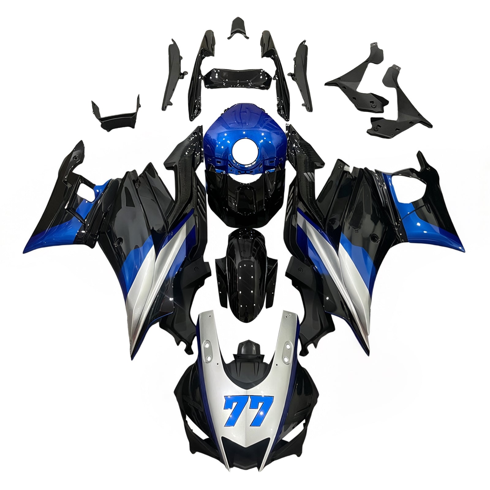 Amotopart Yamaha YZF-R3 R25 2019-2021 ABS muovinen korin suojasarja