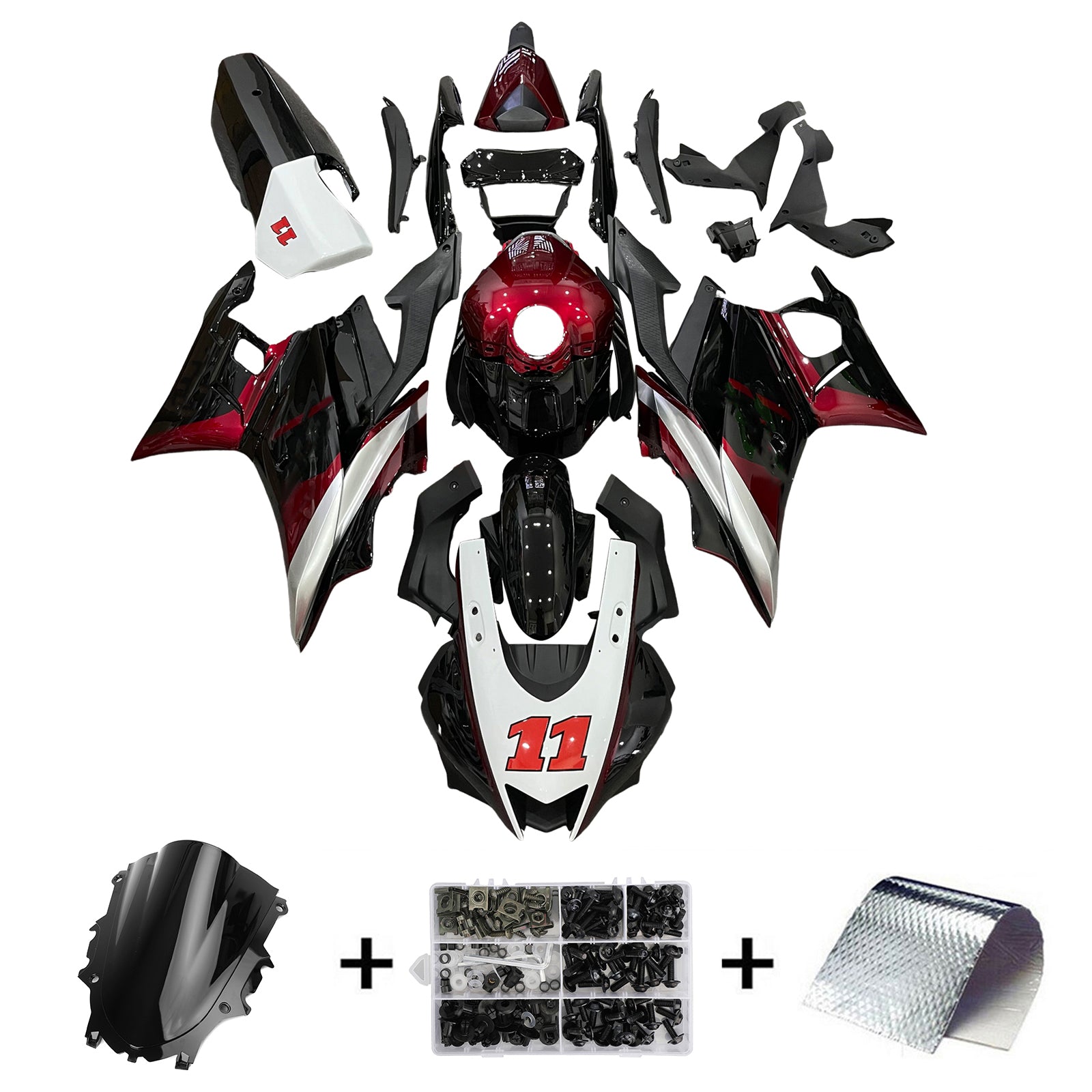 Amotopart Yamaha YZF-R3 R25 2019-2021 ABS muovinen korin suojasarja