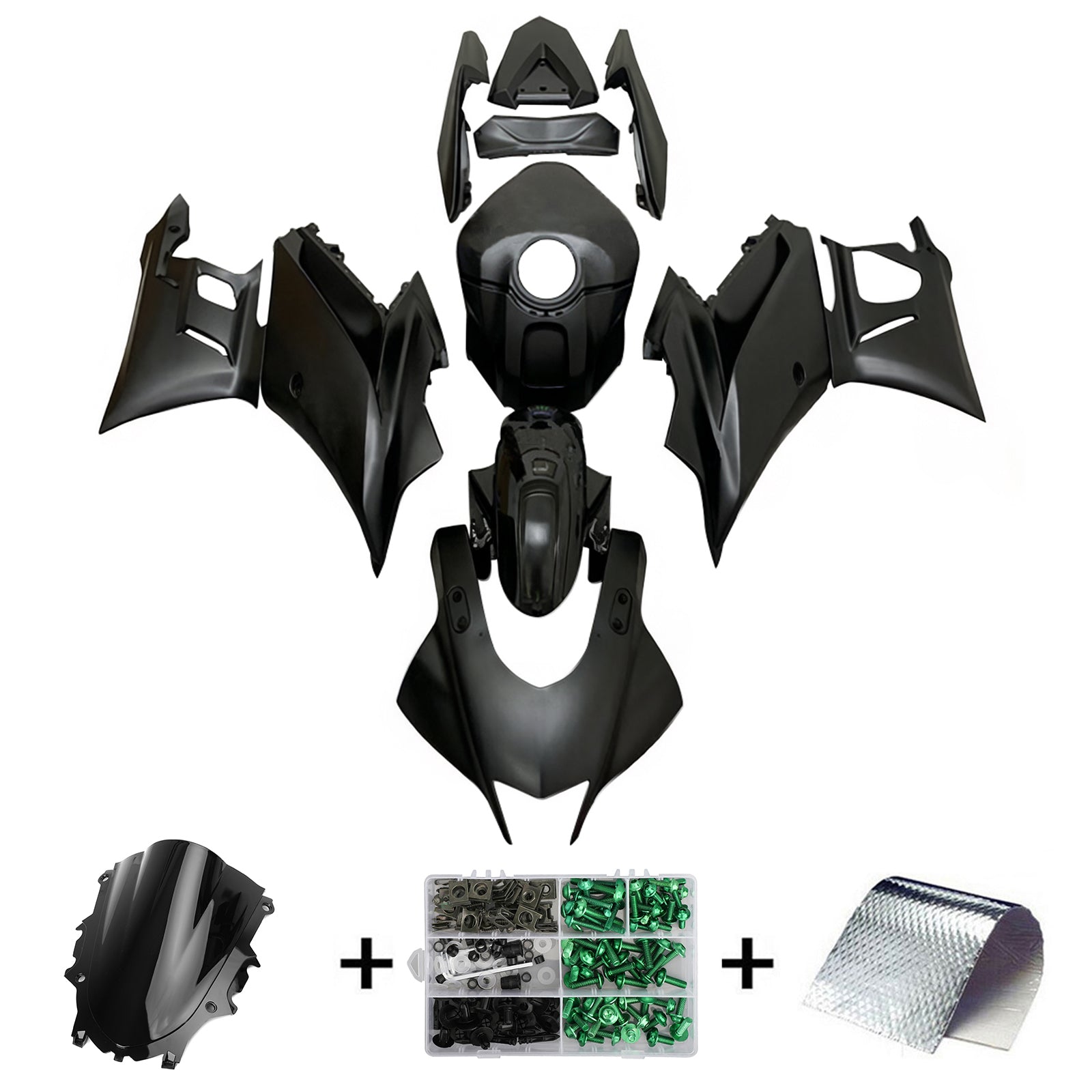 Amotopart Yamaha YZF-R3 R25 2019-2021 ABS muovinen korin suojasarja