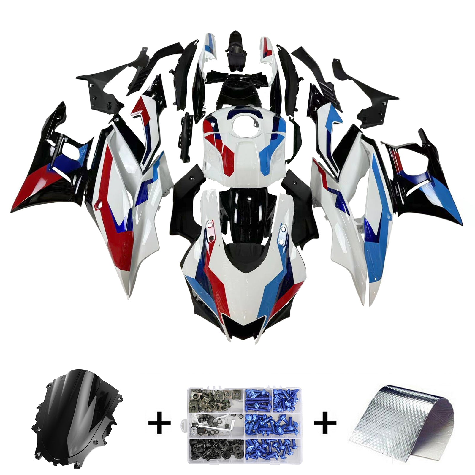 Amotopart Yamaha YZF-R3 R25 2019-2021 ABS muovinen korin suojasarja