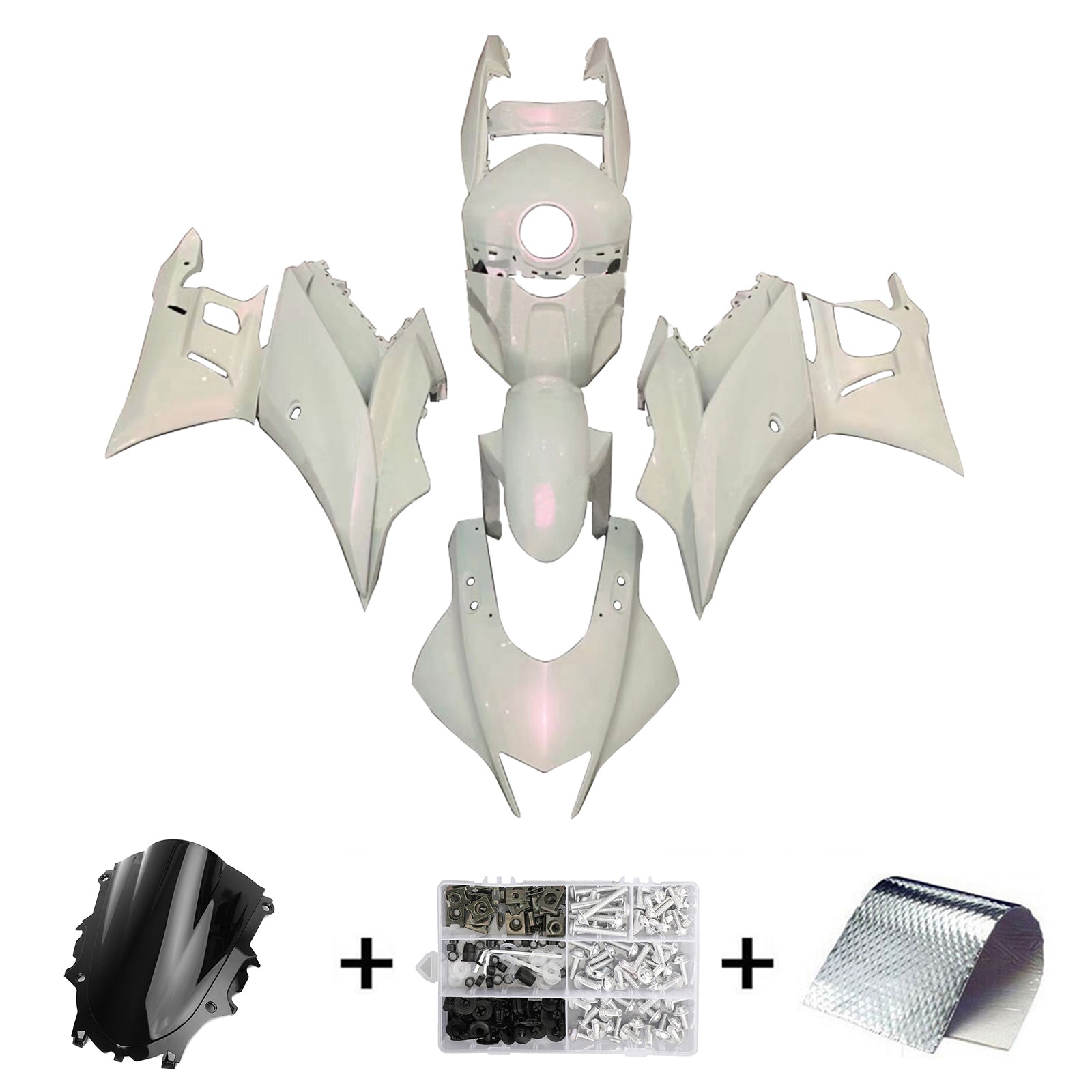 Amotopart Yamaha YZF-R3 R25 2019-2021 Kit carena carrozzeria in plastica ABS