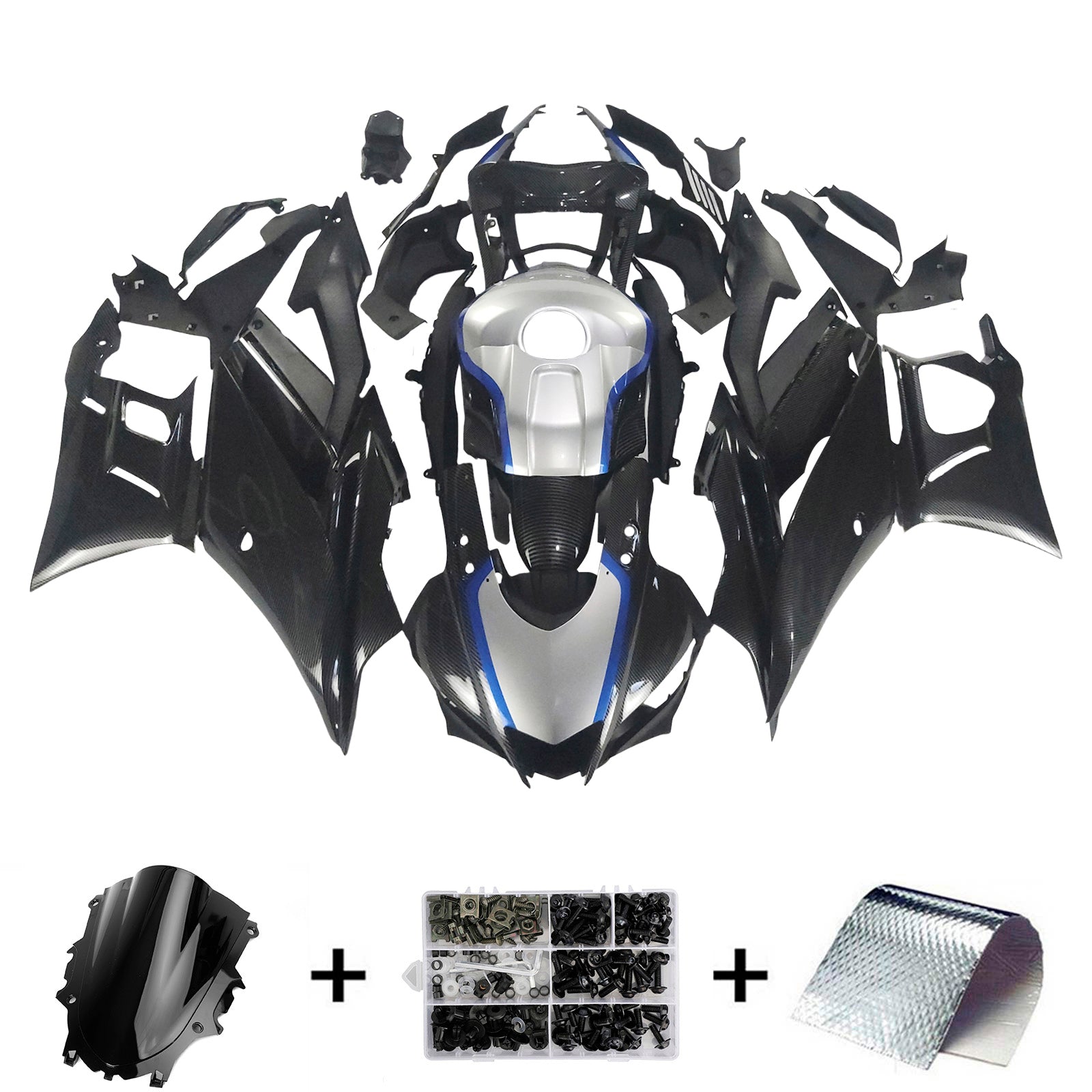 Kit de carénage d'injection Yamaha YZF-R3 R25 2019-2021, carrosserie en plastique ABS