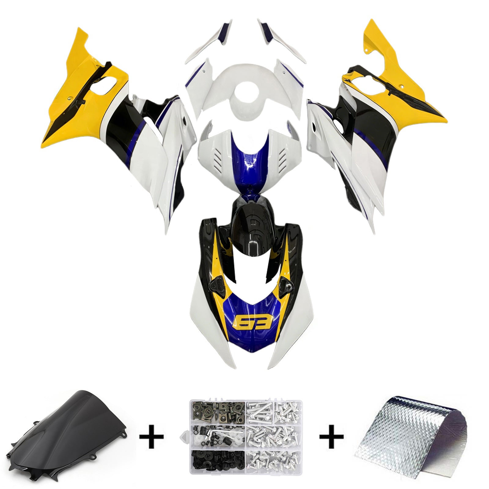 Amotopart Yamaha YZF-R6 2017-2022 Kit CarroSerie Plástico ABS