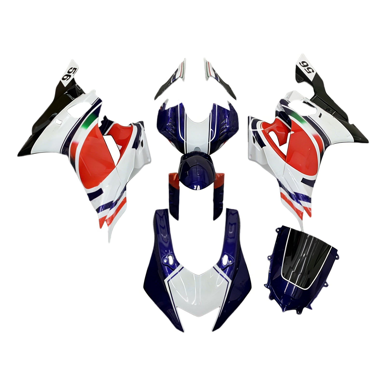 Amotopart Yamaha YZF-R6 2017-2022 Kit Carénage Carrosserie Plastique ABS