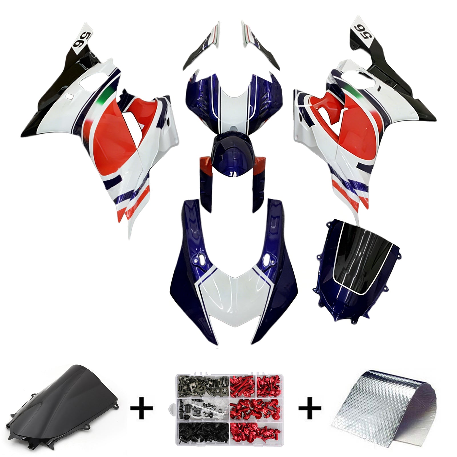 Amotopart Yamaha YZF-R6 2017-2022 Kit Carénage Carrosserie Plastique ABS